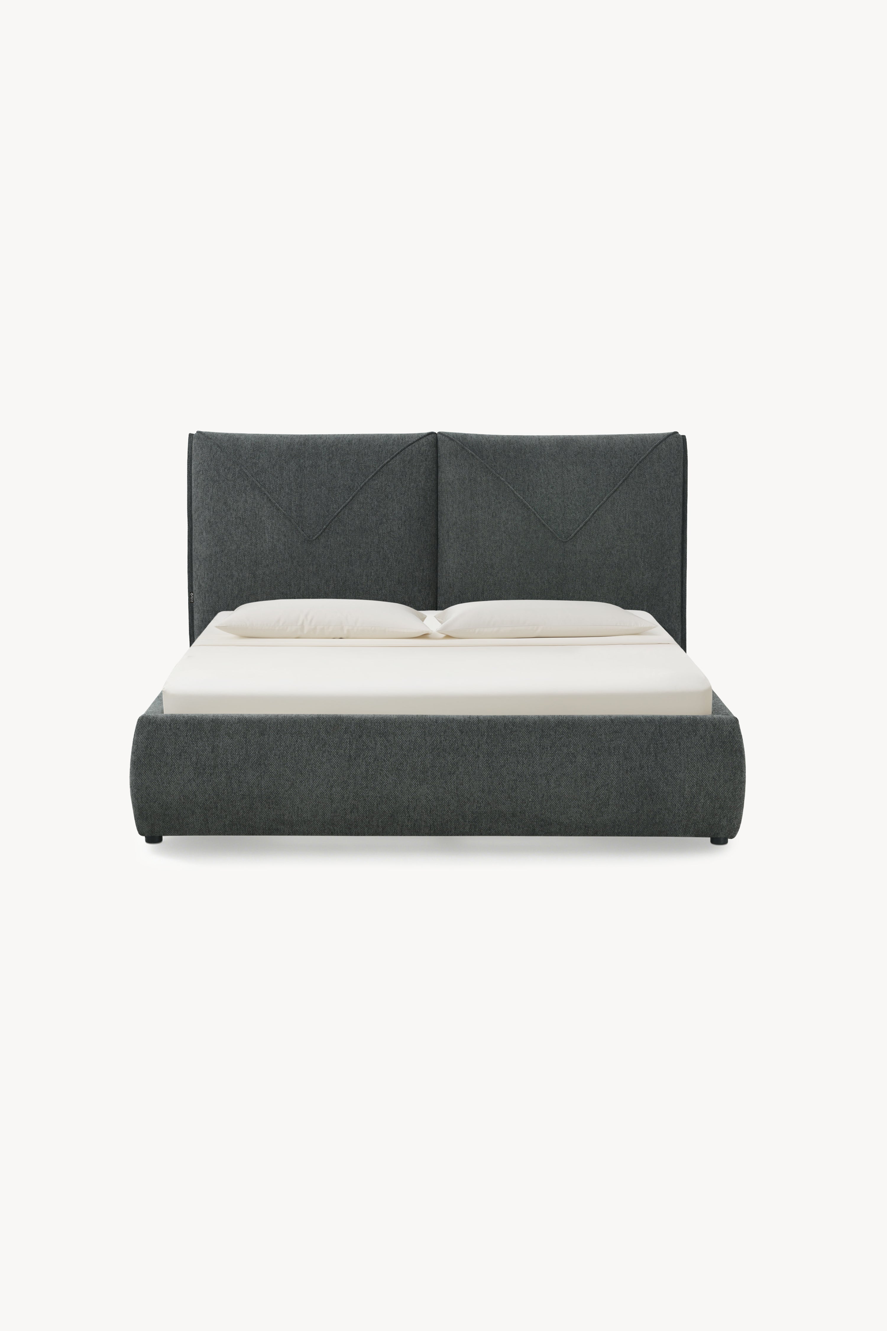 Letto matrimoniale con contenitore Martino per materasso 160x200 cm, Grigio - Immagine dettaglio 1