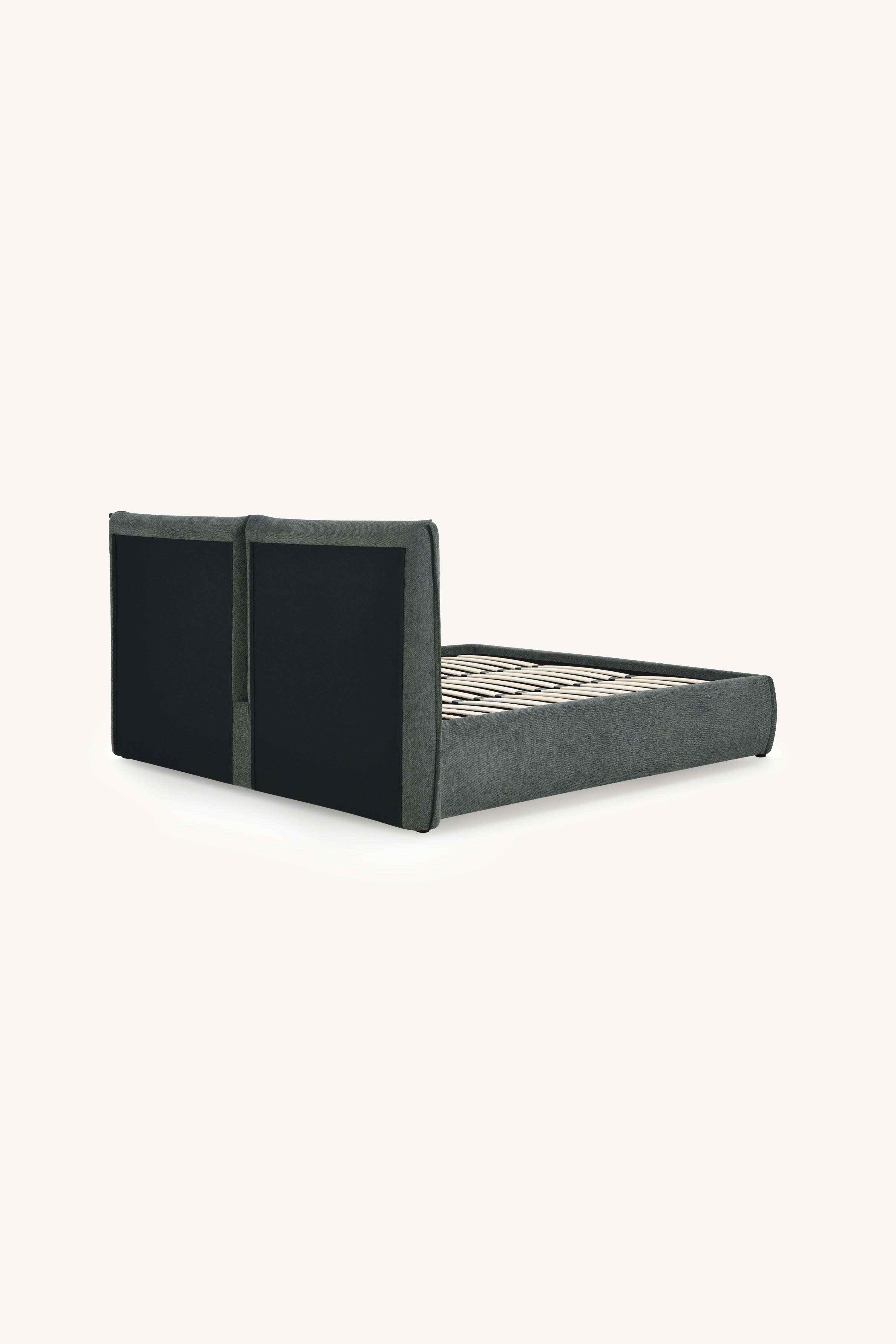 Letto matrimoniale con contenitore Martino 180x200 cm, Grigio - Immagine dettaglio 3