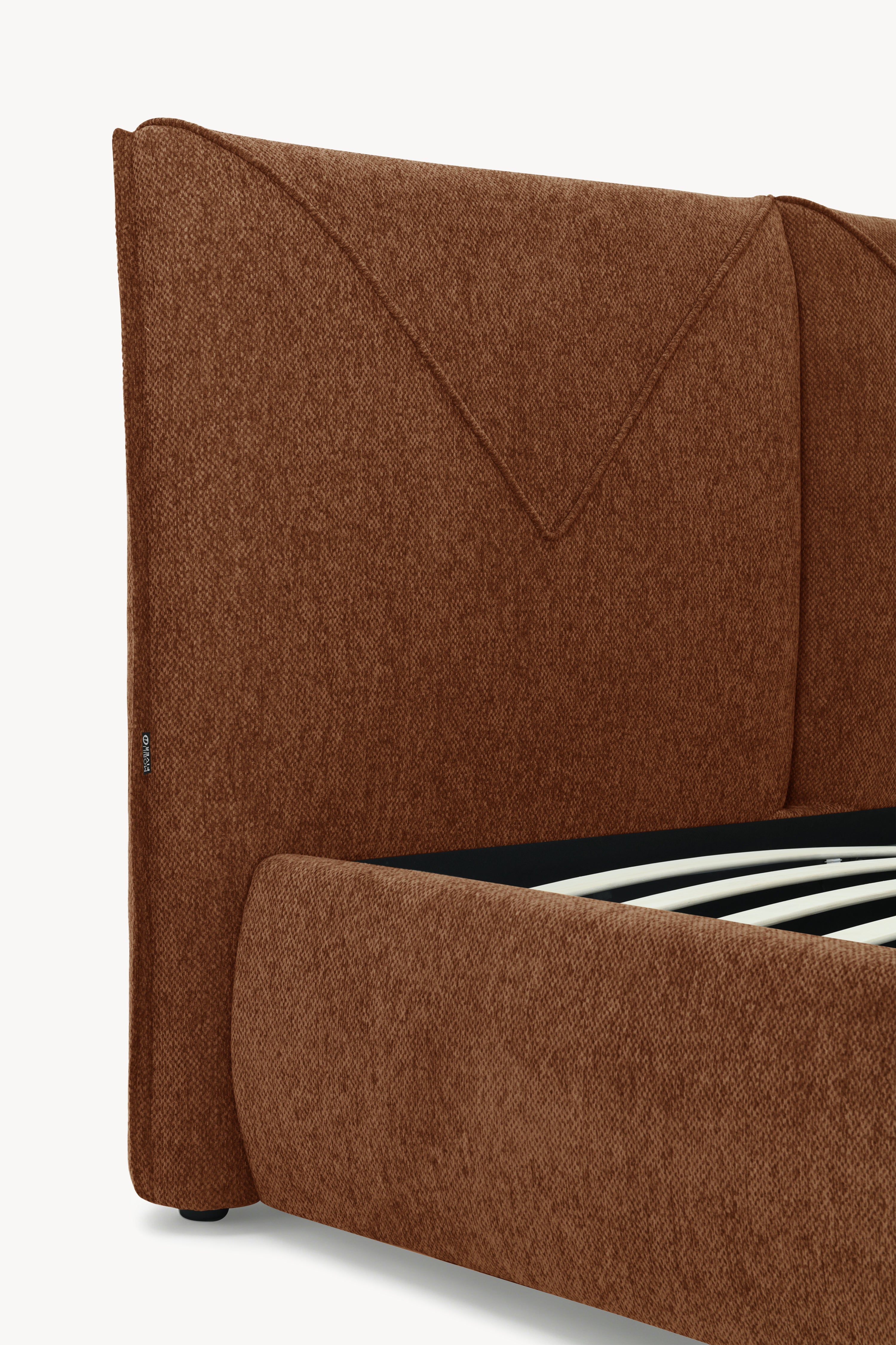 Double bed with storage Martino for mattress 160x200 cm, Brick Red - Detail image 5