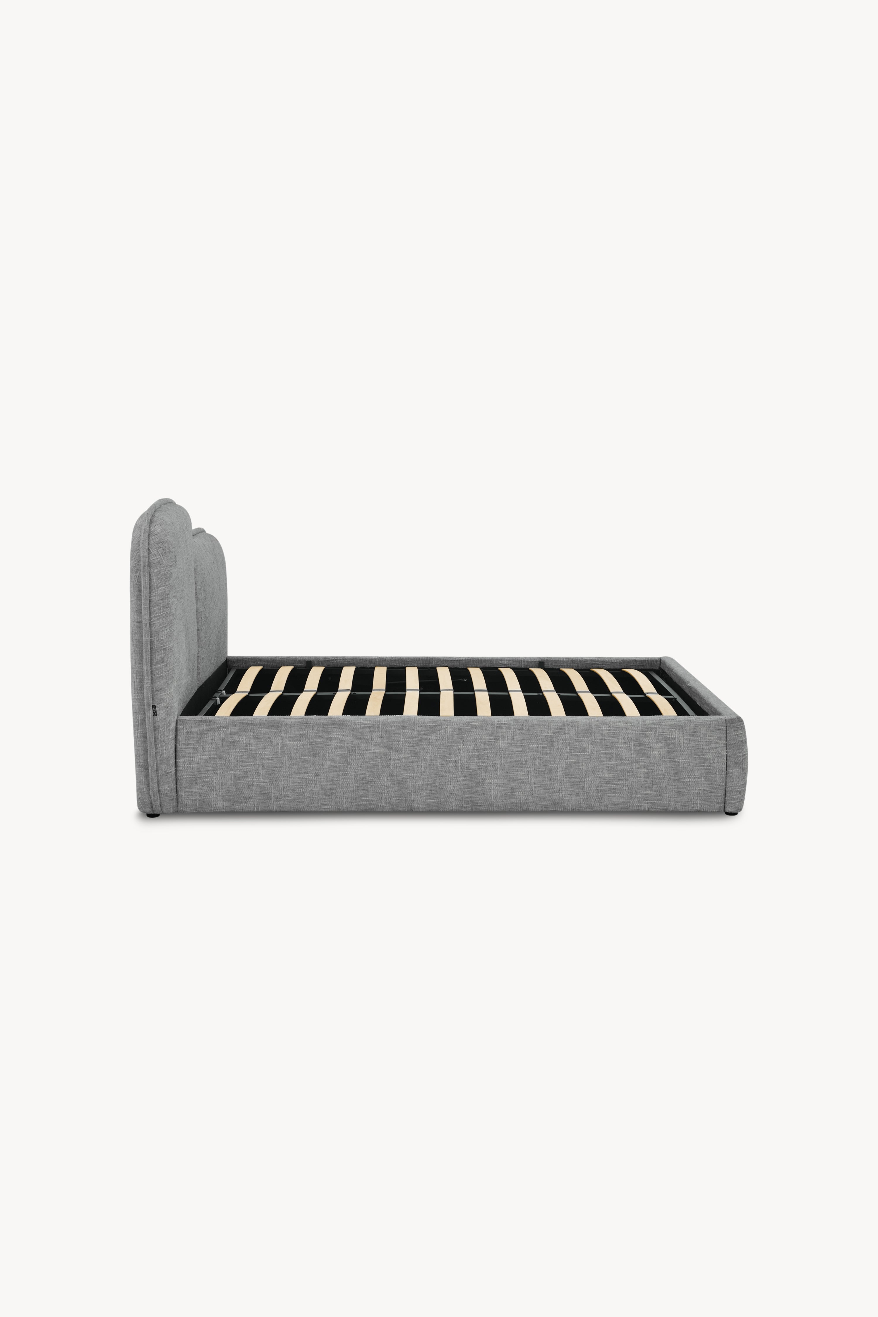 Double bed with storage Olivia for mattress 160x200 cm, Grey Melange - Detail image 2