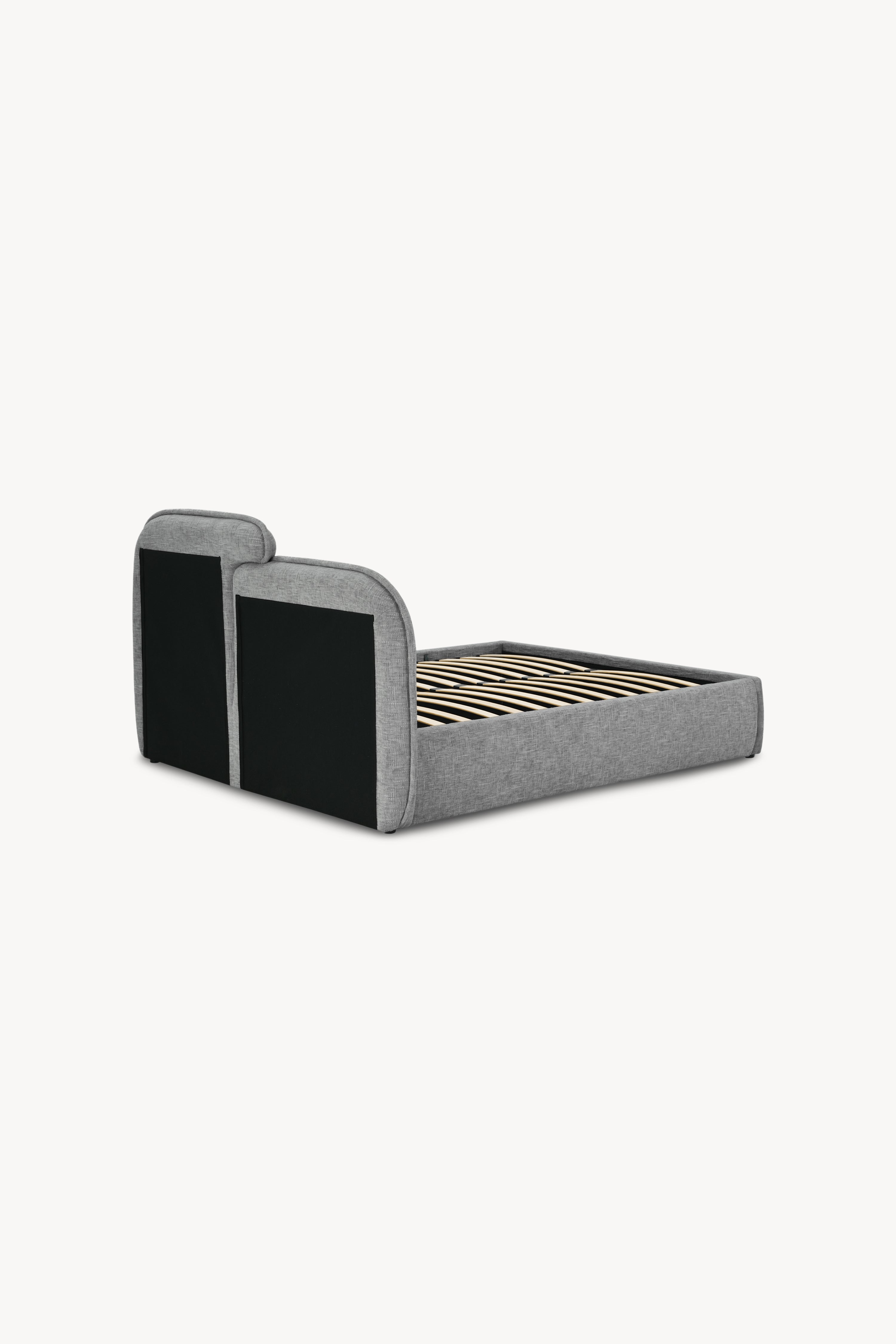 Letto matrimoniale con contenitore Oliva 160x200 cm, Grigio Melange - Immagine dettaglio 3
