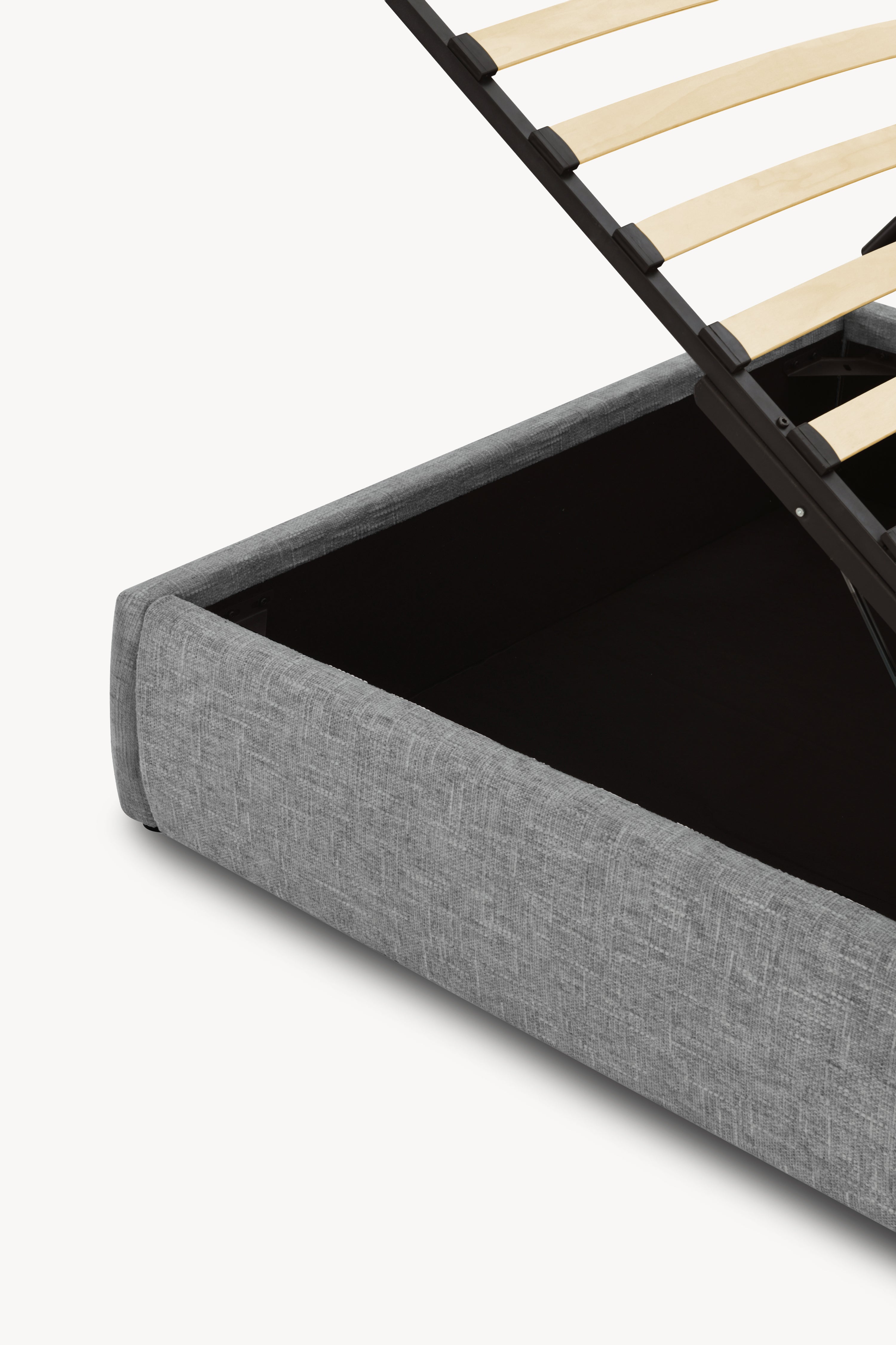 Double bed with storage Olivia for mattress 160x200 cm, Grey Melange - Detail image 5