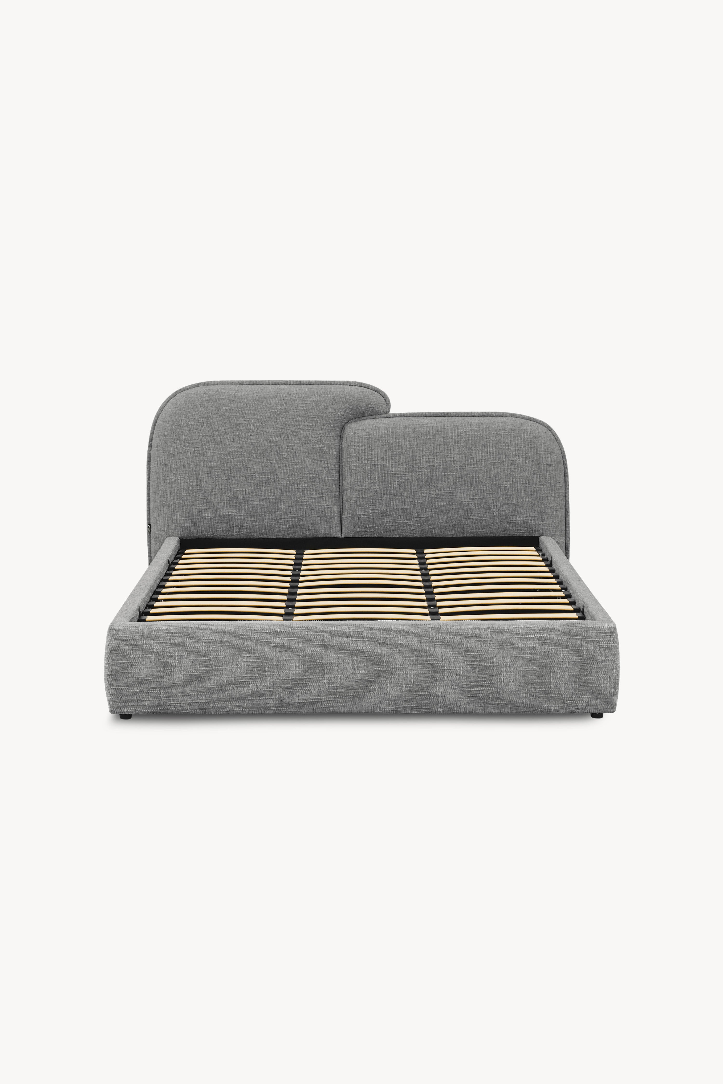 King size bed with storage Oliva 180x200 cm, Gray Melange - Main image