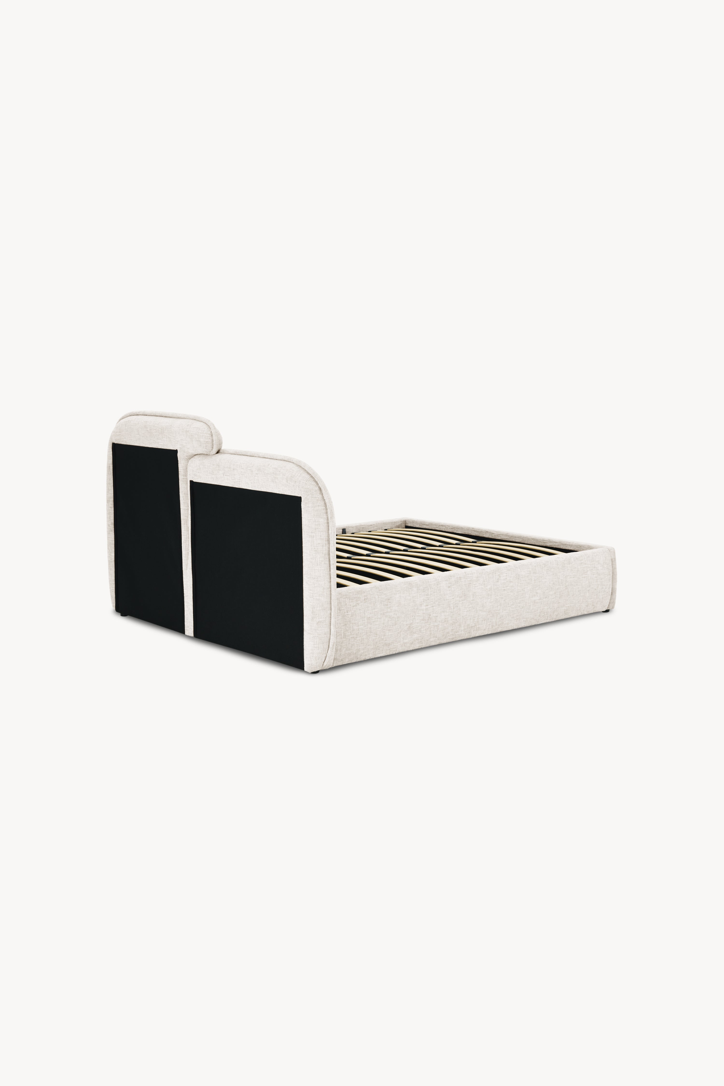 Letto matrimoniale con contenitore Oliva 160x200 cm, color Sabbia - Immagine dettaglio 4