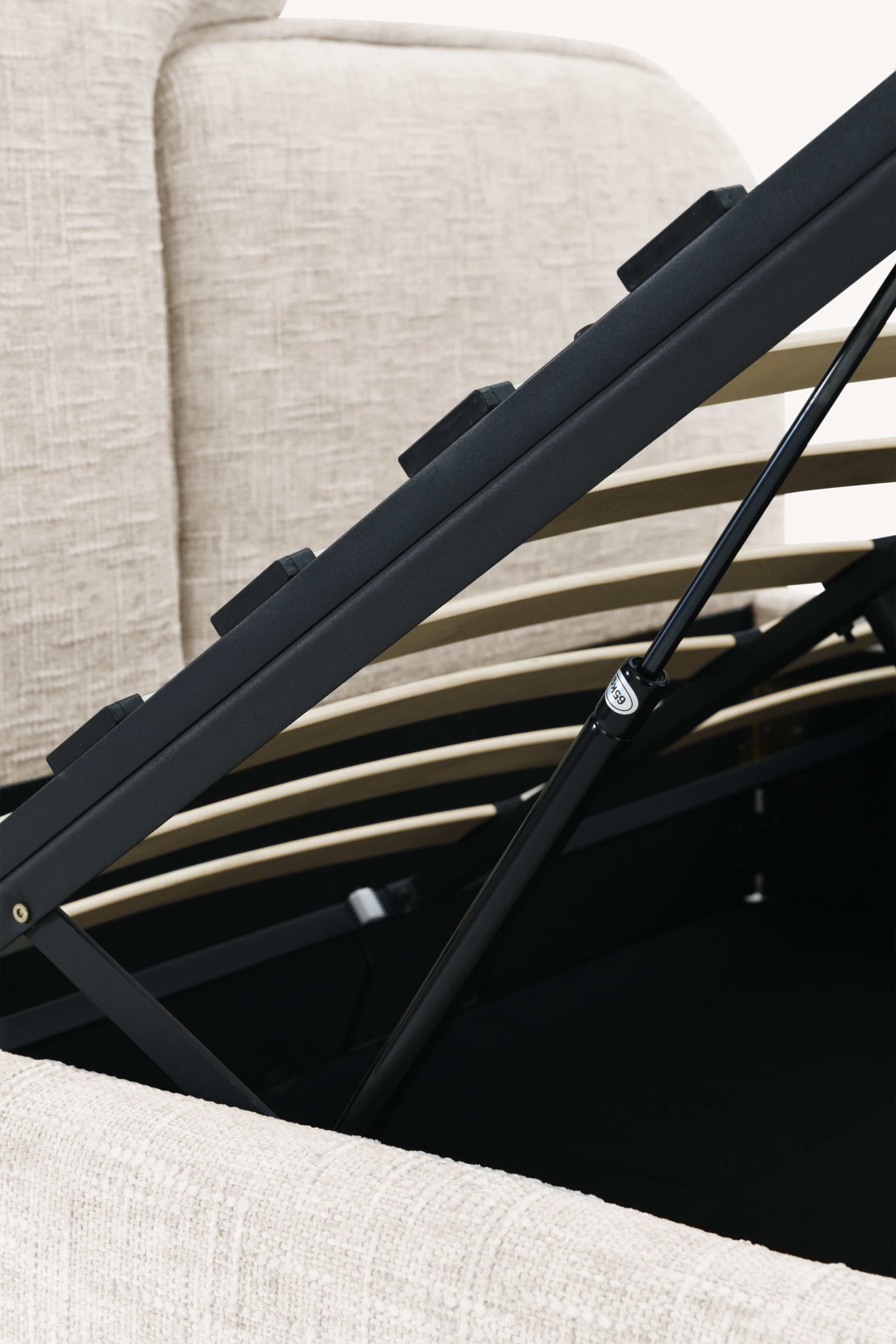 Letto matrimoniale con contenitore Olivia per materasso 160x200 cm, color Sabbia - Immagine dettaglio 4