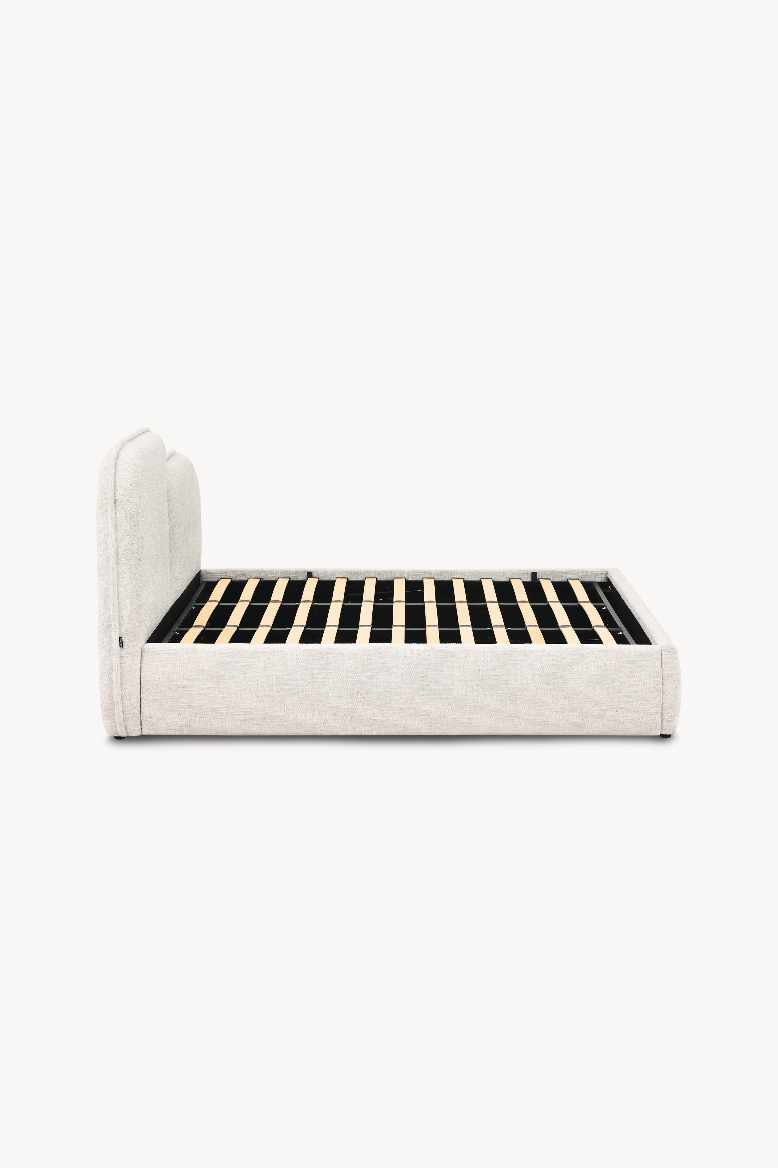 Double bed with storage Olivia for mattress 180x200 cm, Sand - Detail image 2