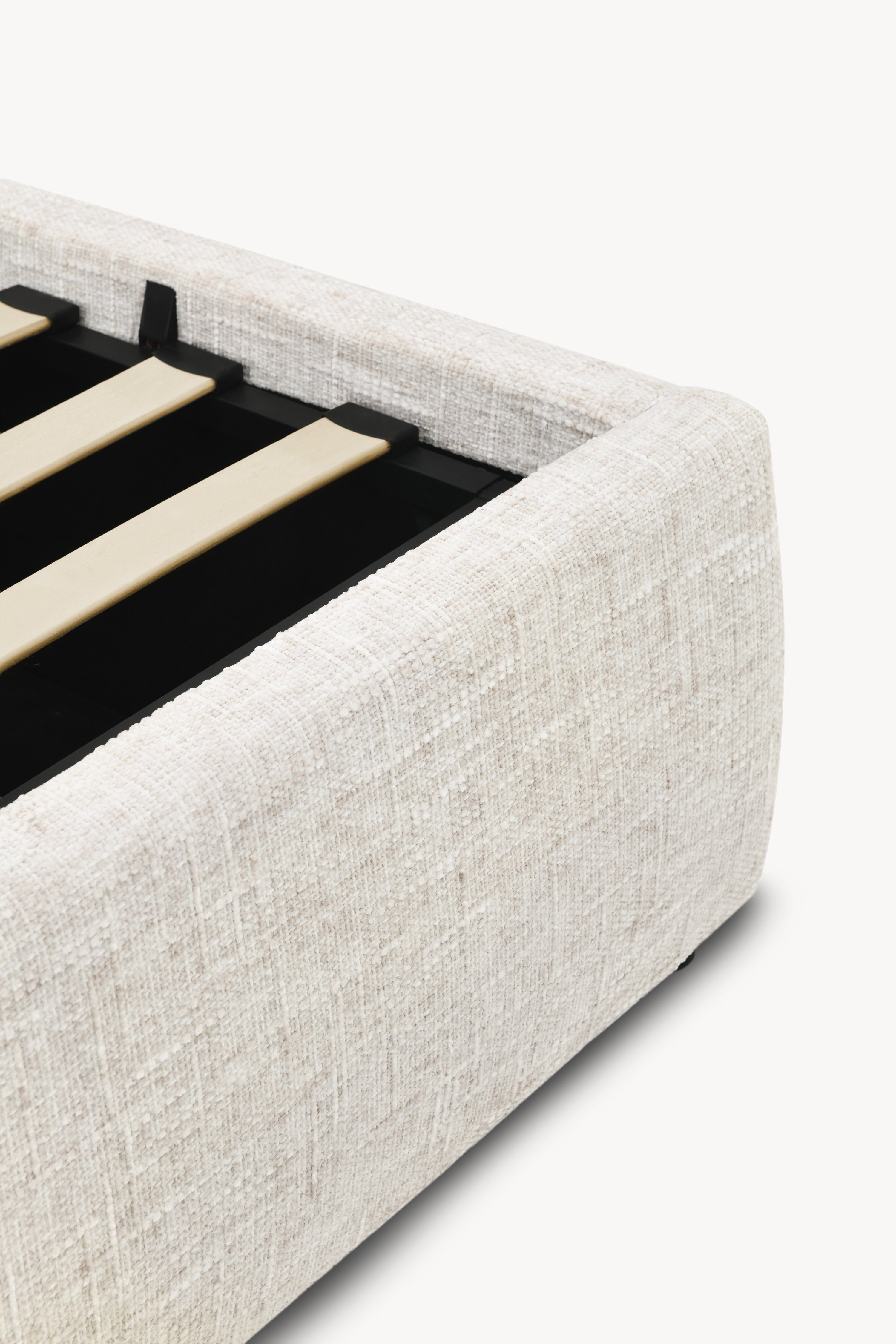 Double bed with storage Olivia for mattress 180x200 cm, Sand - Detail image 5