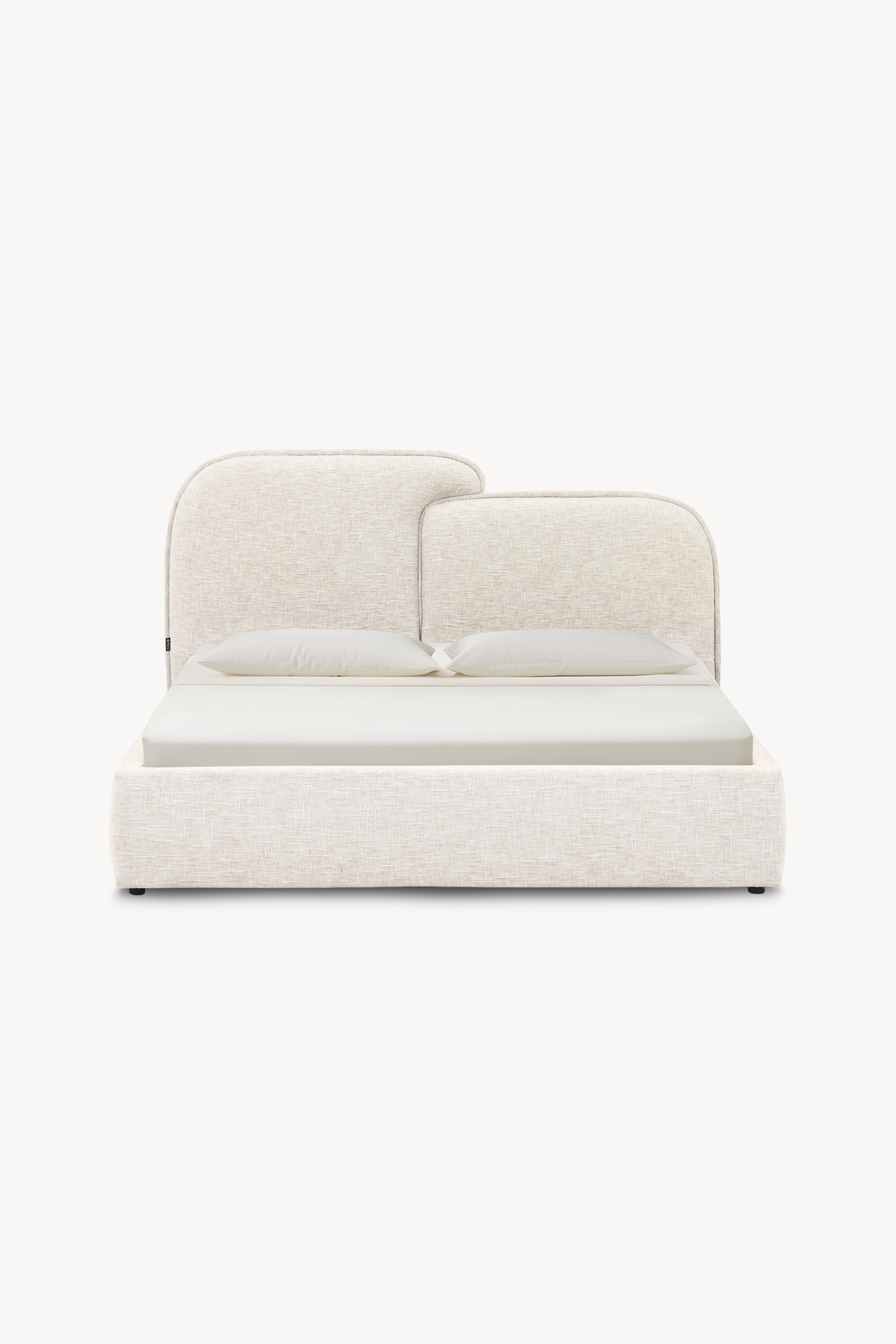 Double bed with storage Olivia for mattress 180x200 cm, Sand - Main image