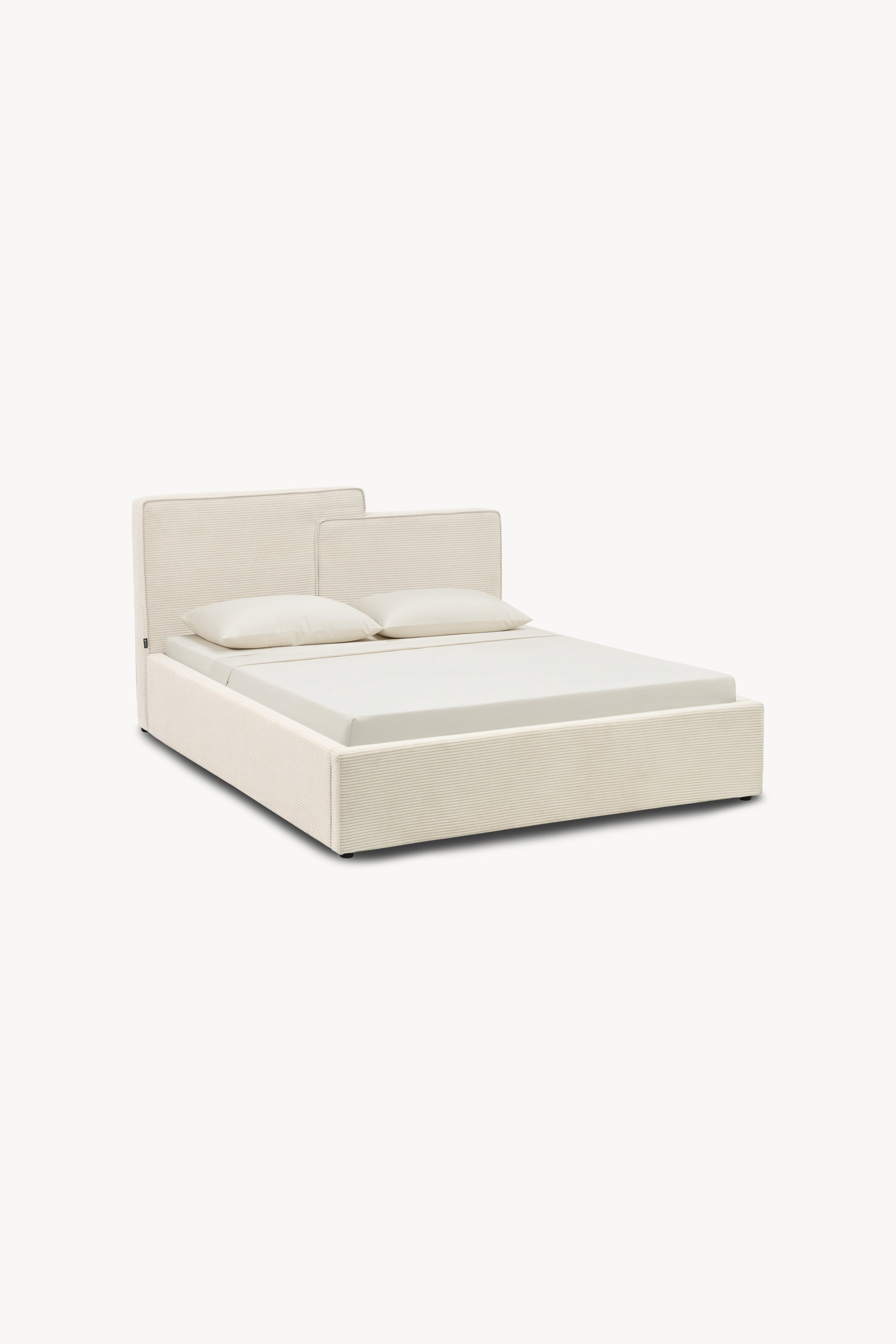 Double bed with storage Riccardo 160x200 cm, Cream