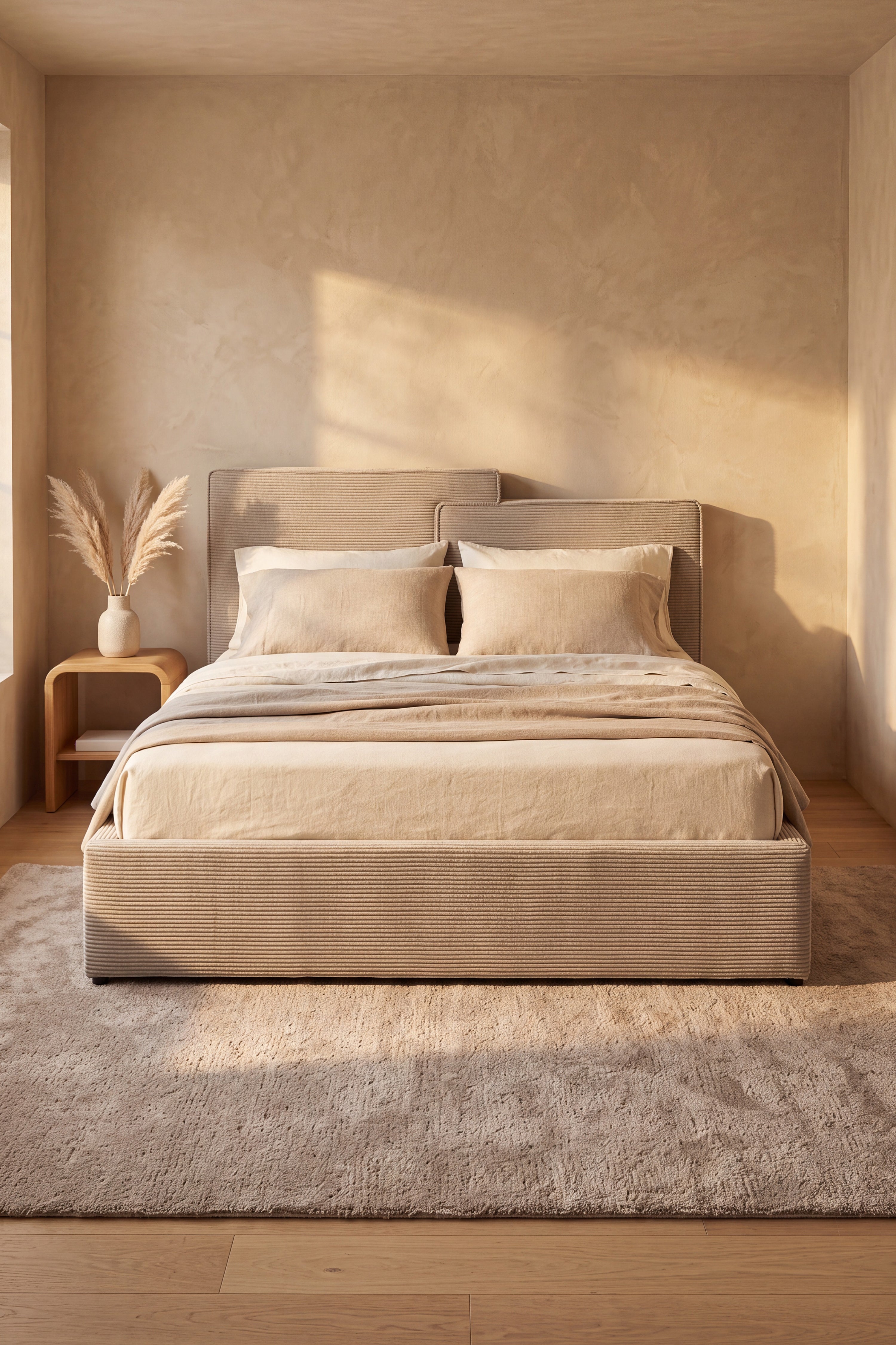 Double bed with storage Riccardo for mattress 180x200 cm, Cream White - Set image 1