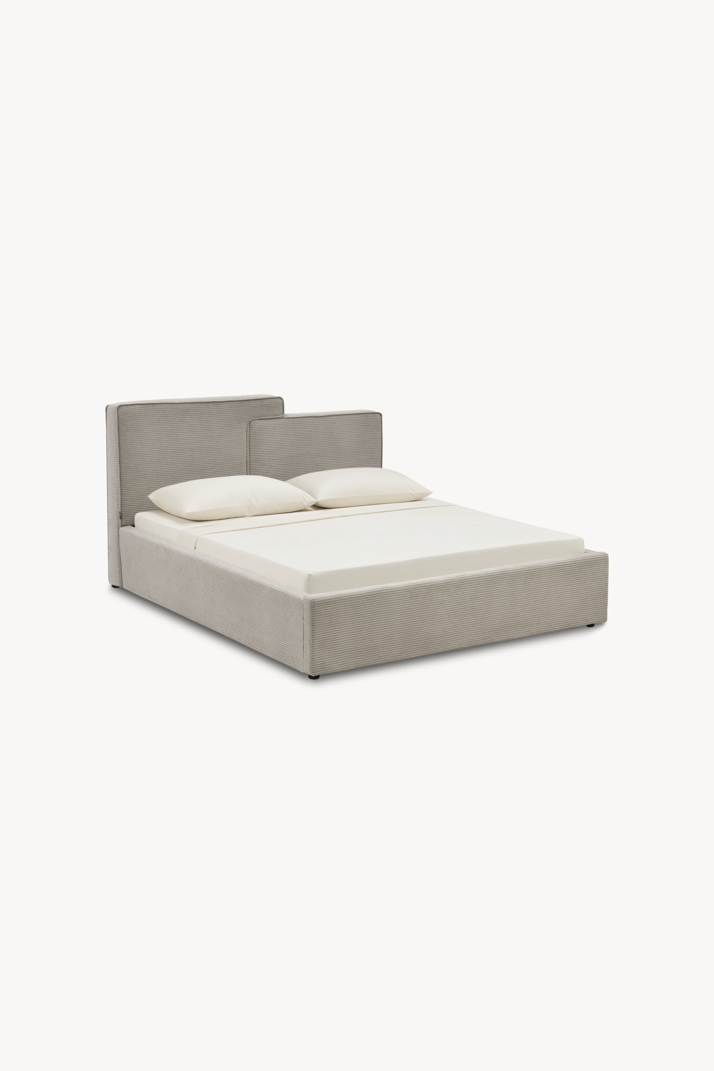 Lit queen size avec coffre Riccardo 160x200 cm, Gris
