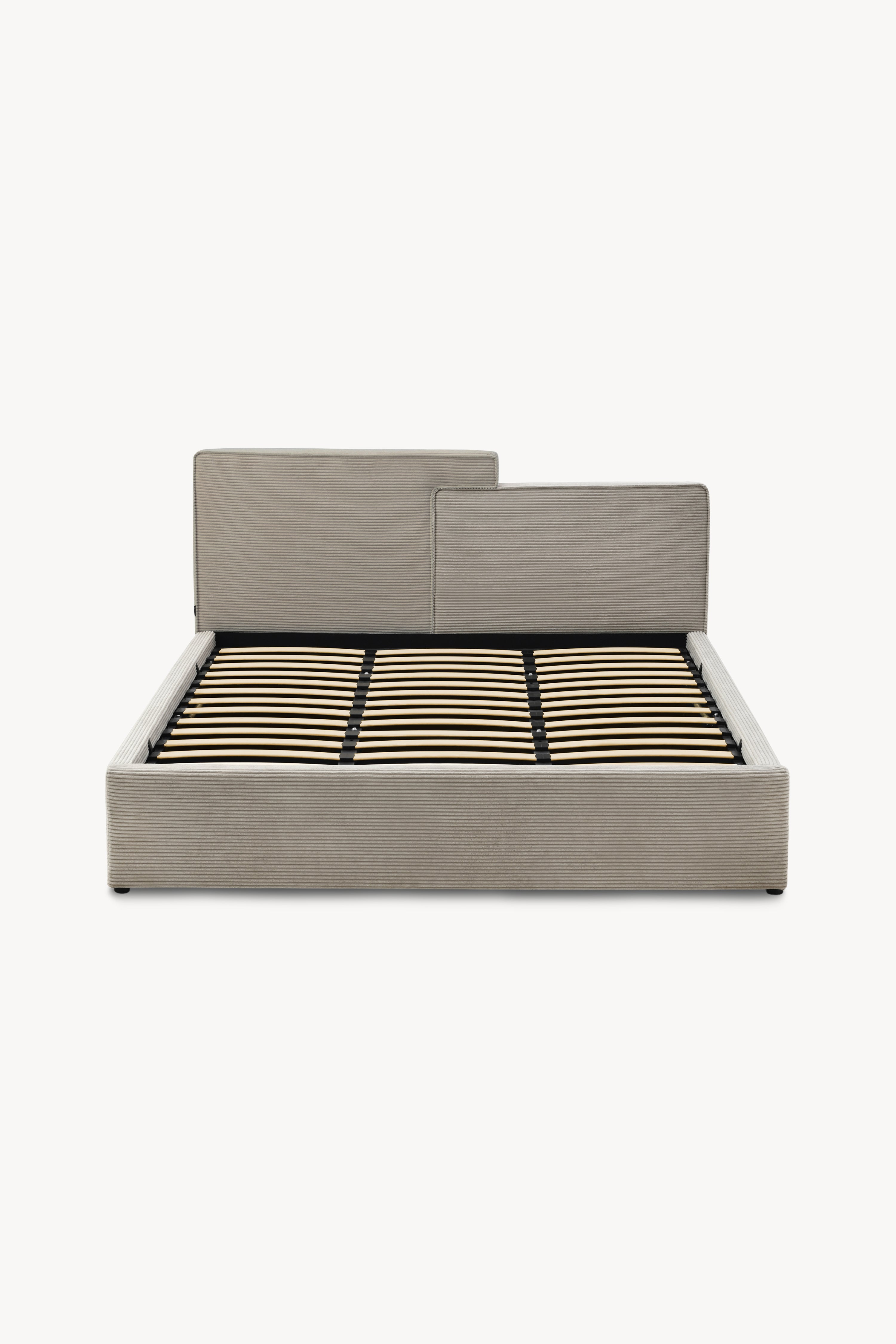 King size bed with storage Riccardo 180x200 cm, Gray - Detail image 3