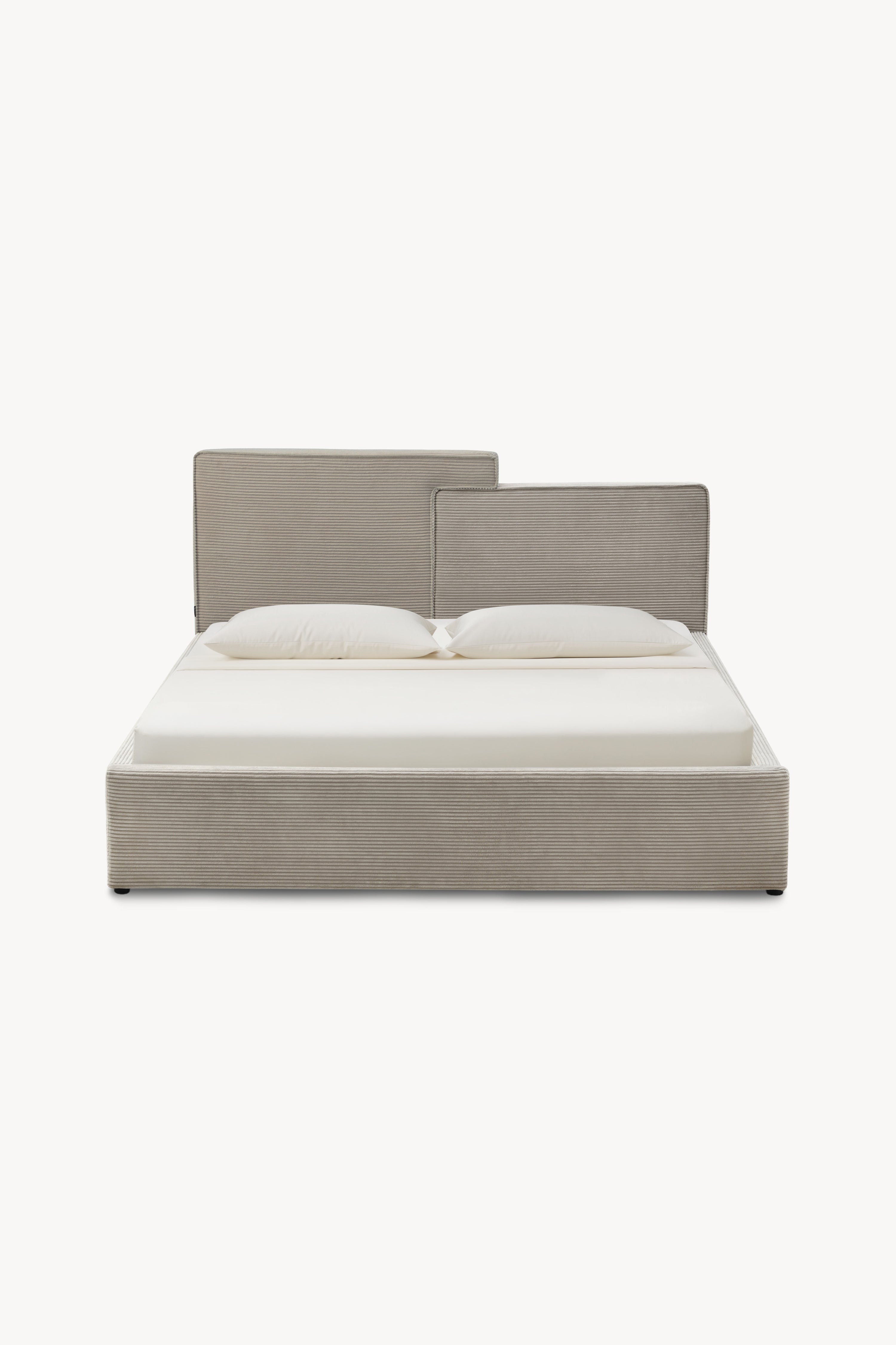 Lit double avec coffre Riccardo pour matelas 180x200 cm, Gris - Image de détail 2