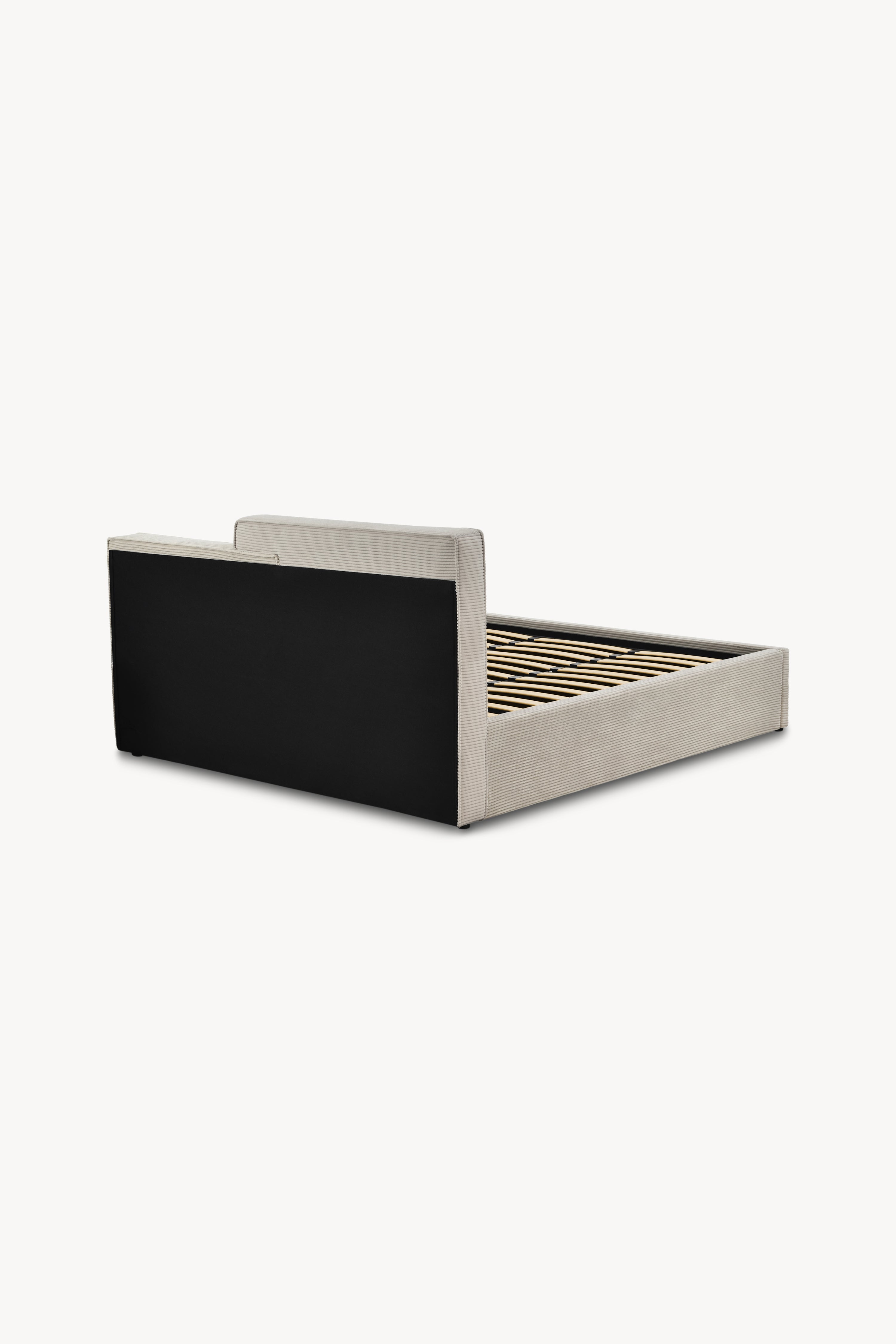 King size bed with storage Riccardo 180x200 cm, Gray - Detail image 1
