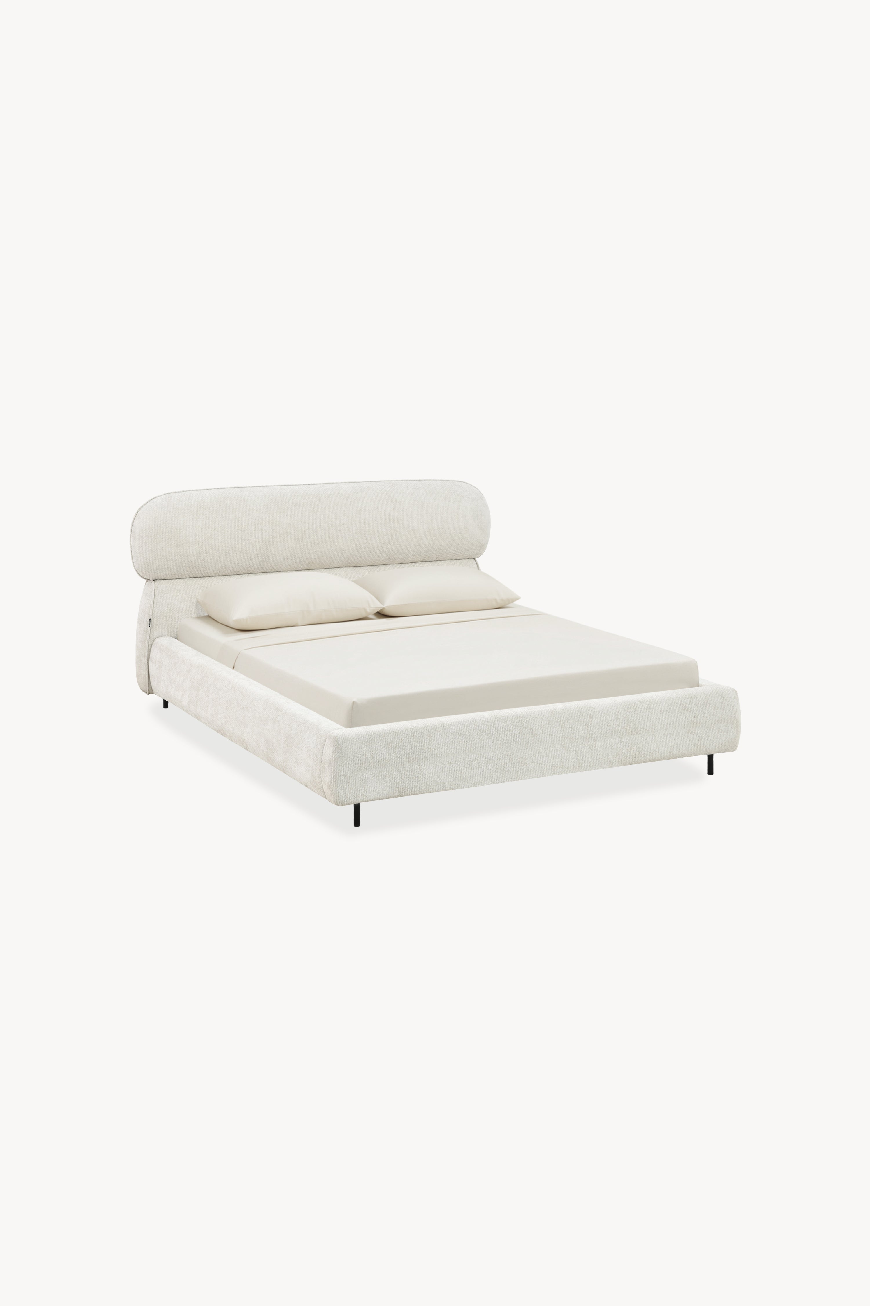 Padded double bed Rossella for mattress 160x200 cm, Ash White - Detail image 1