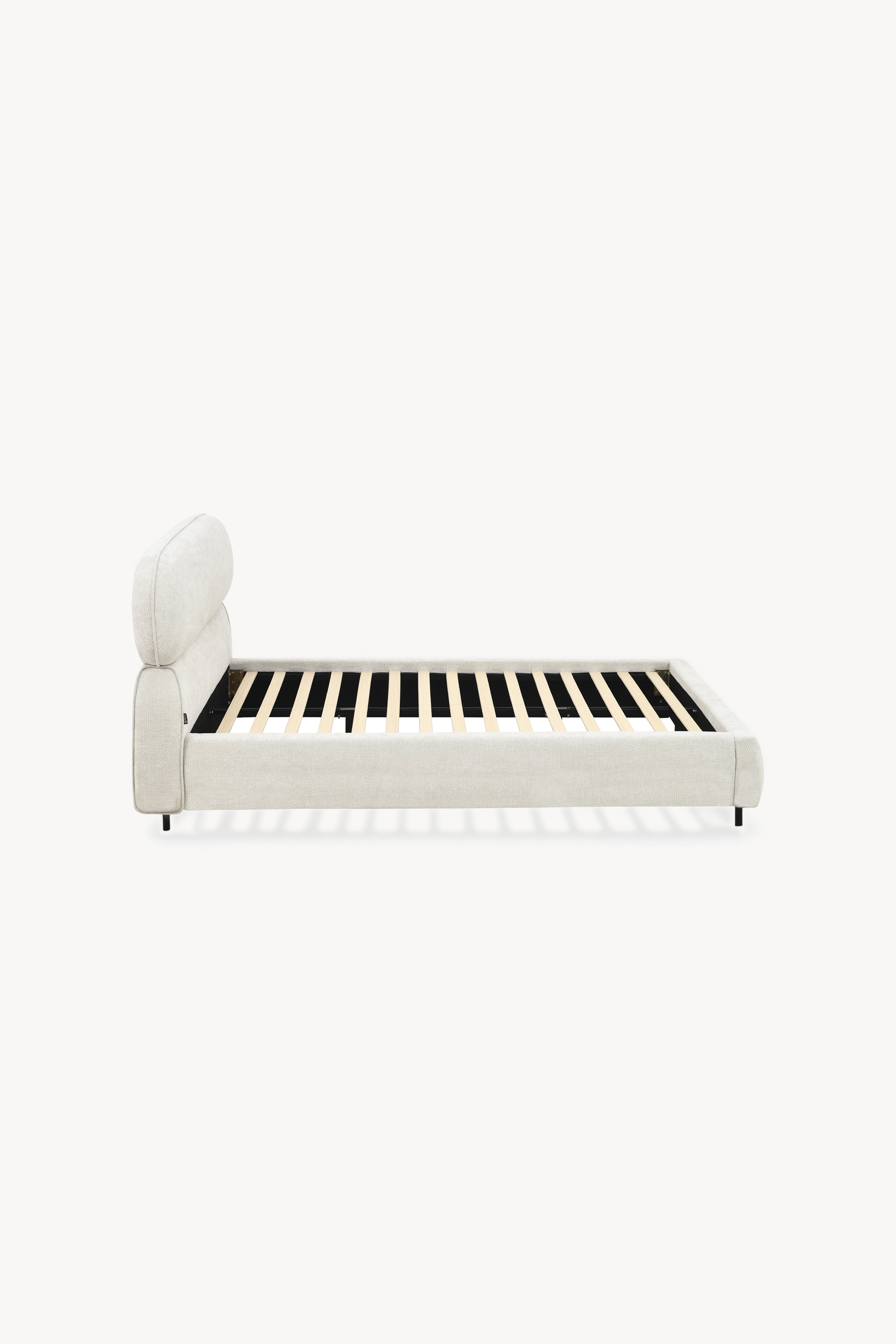Padded double bed Rossella for mattress 160x200 cm, Ash White - Detail image 6