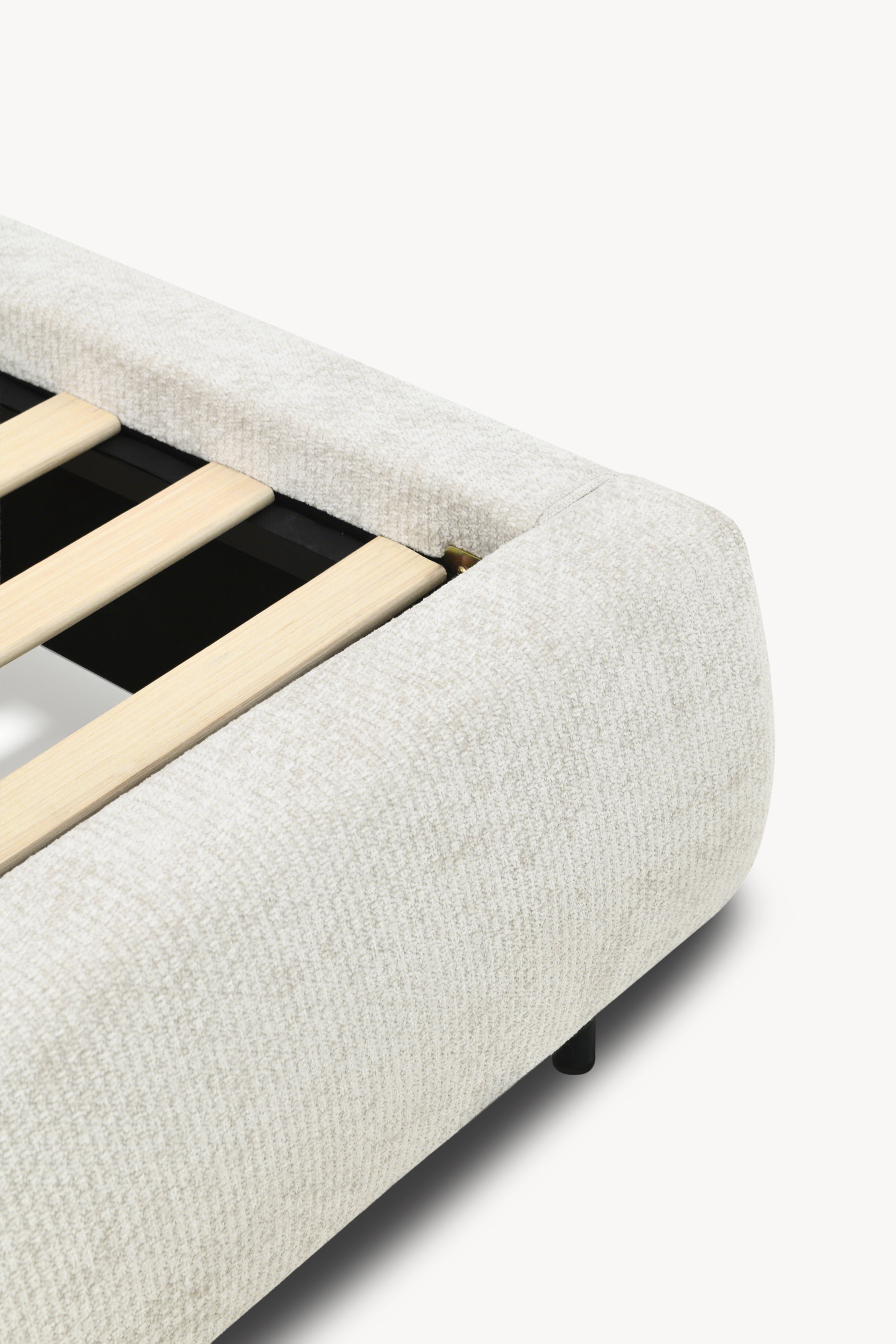 Padded double bed Rossella for mattress 160x200 cm, Ash White - Detail image 3