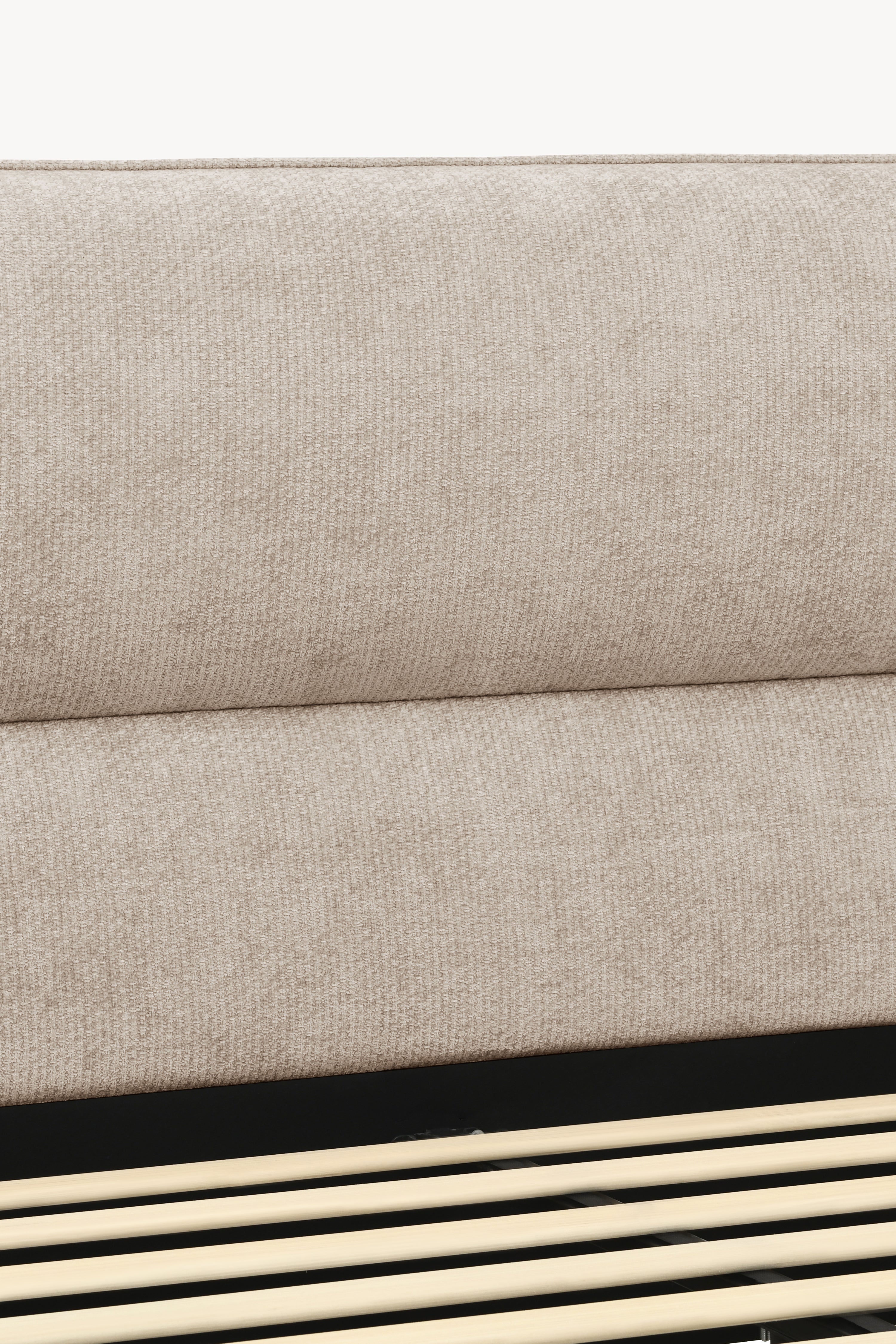 Lit double rembourré Rossella pour matelas 160x200 cm, Sable - Image de détail 5