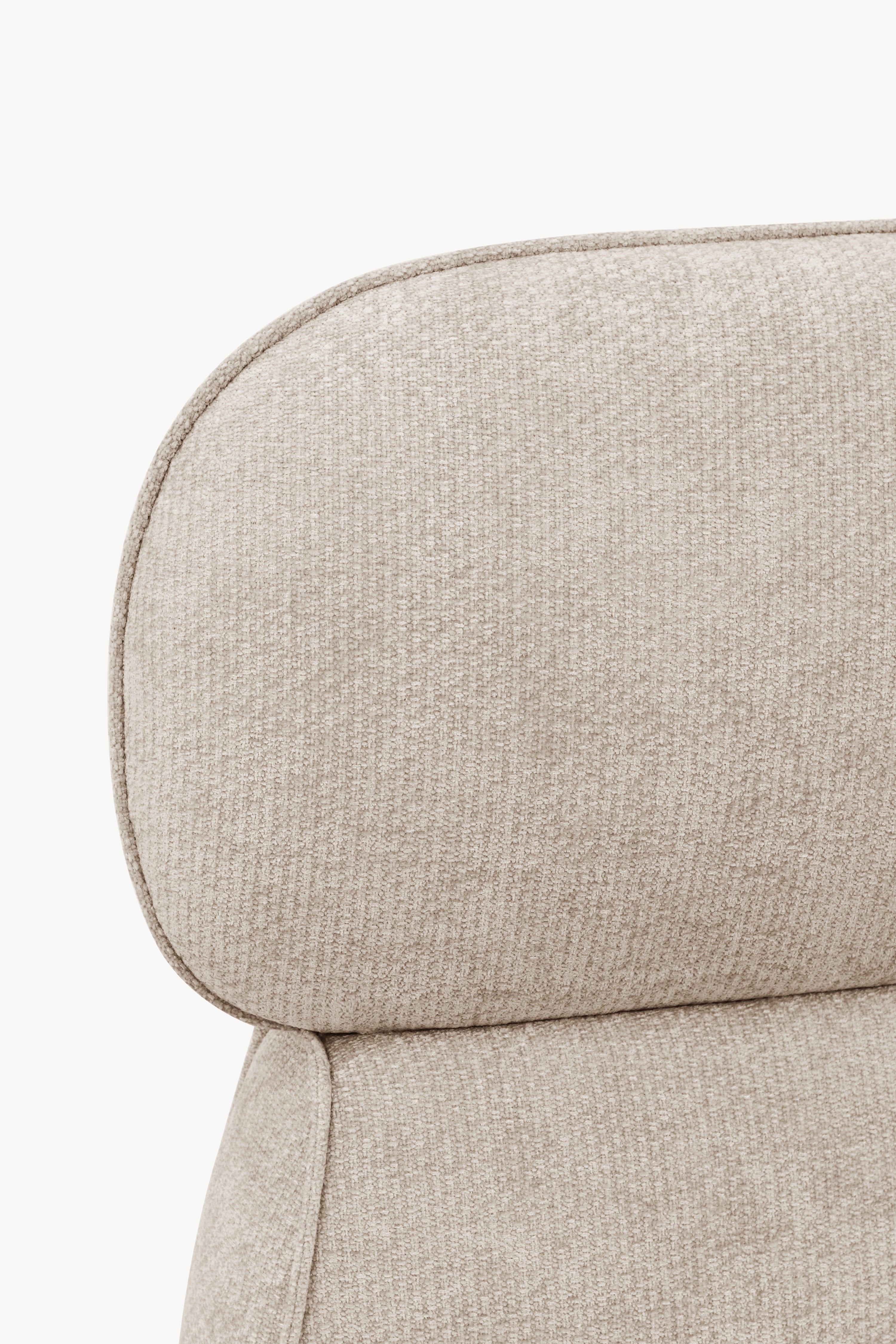 Lit double rembourré Rossella pour matelas 160x200 cm, Sable - Image de détail 6
