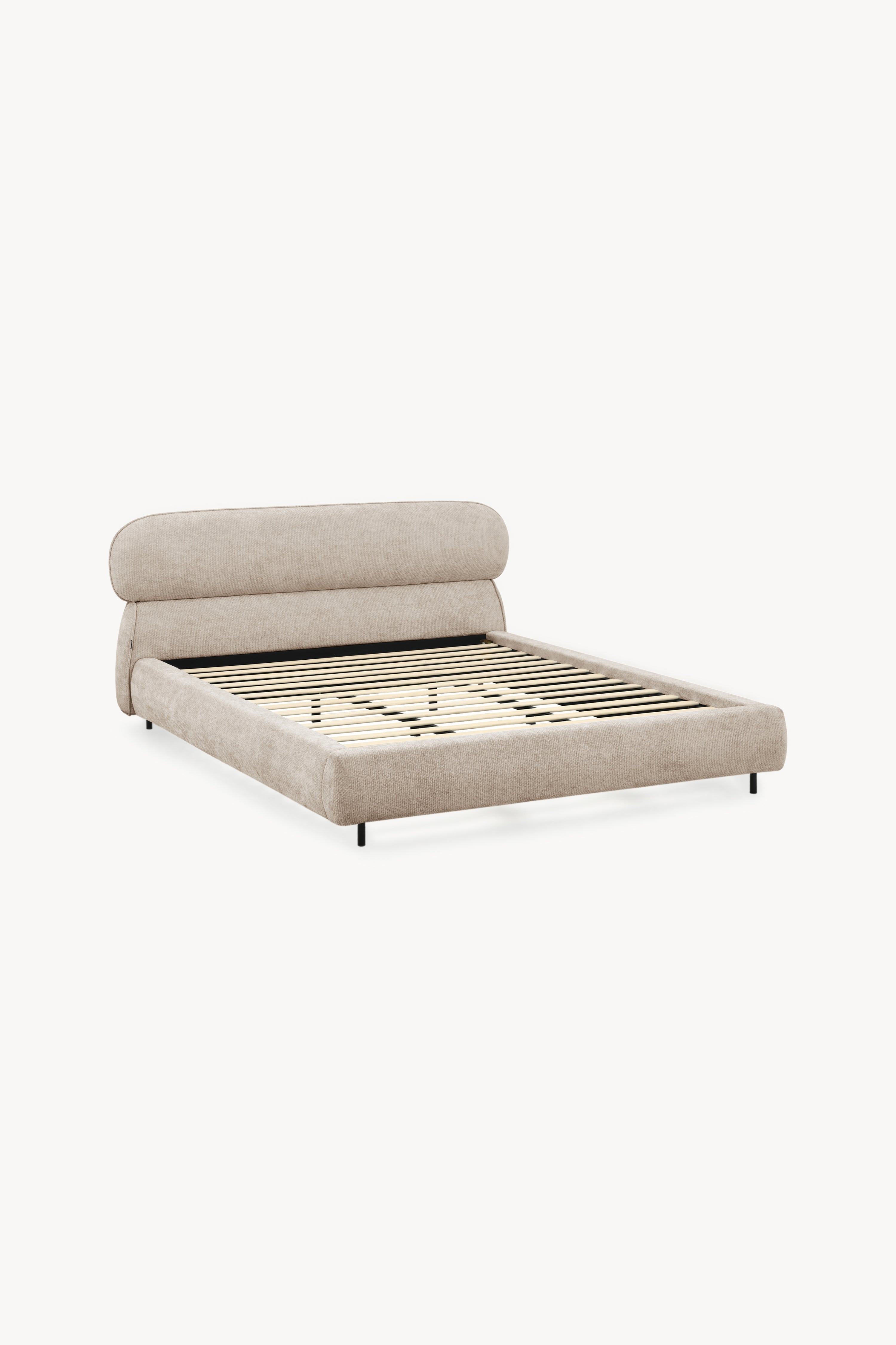 Cama matrimonial tapizada Rossella 180x200 cm, Arena
