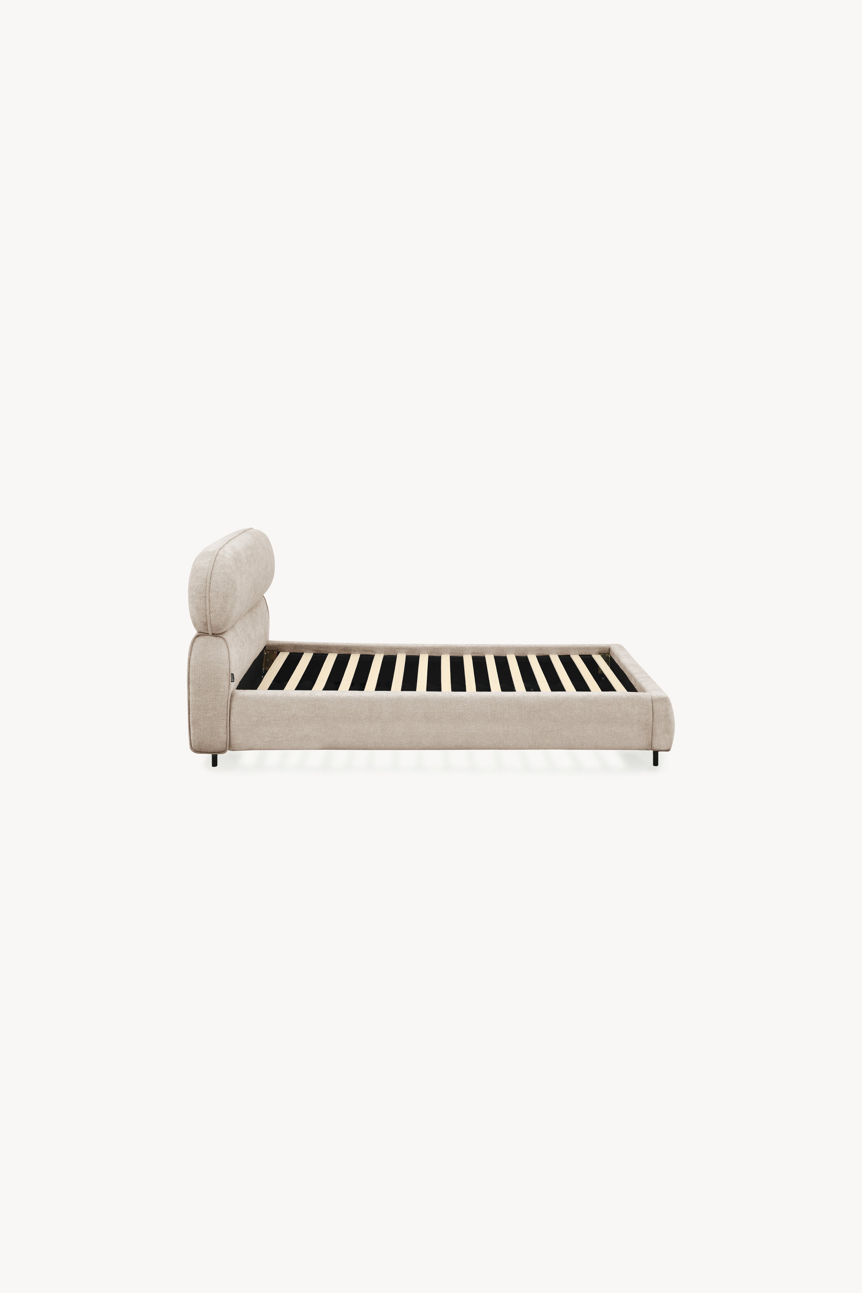 Padded single bed Rossella for mattress 90x200 cm, Sand - Detail image 2