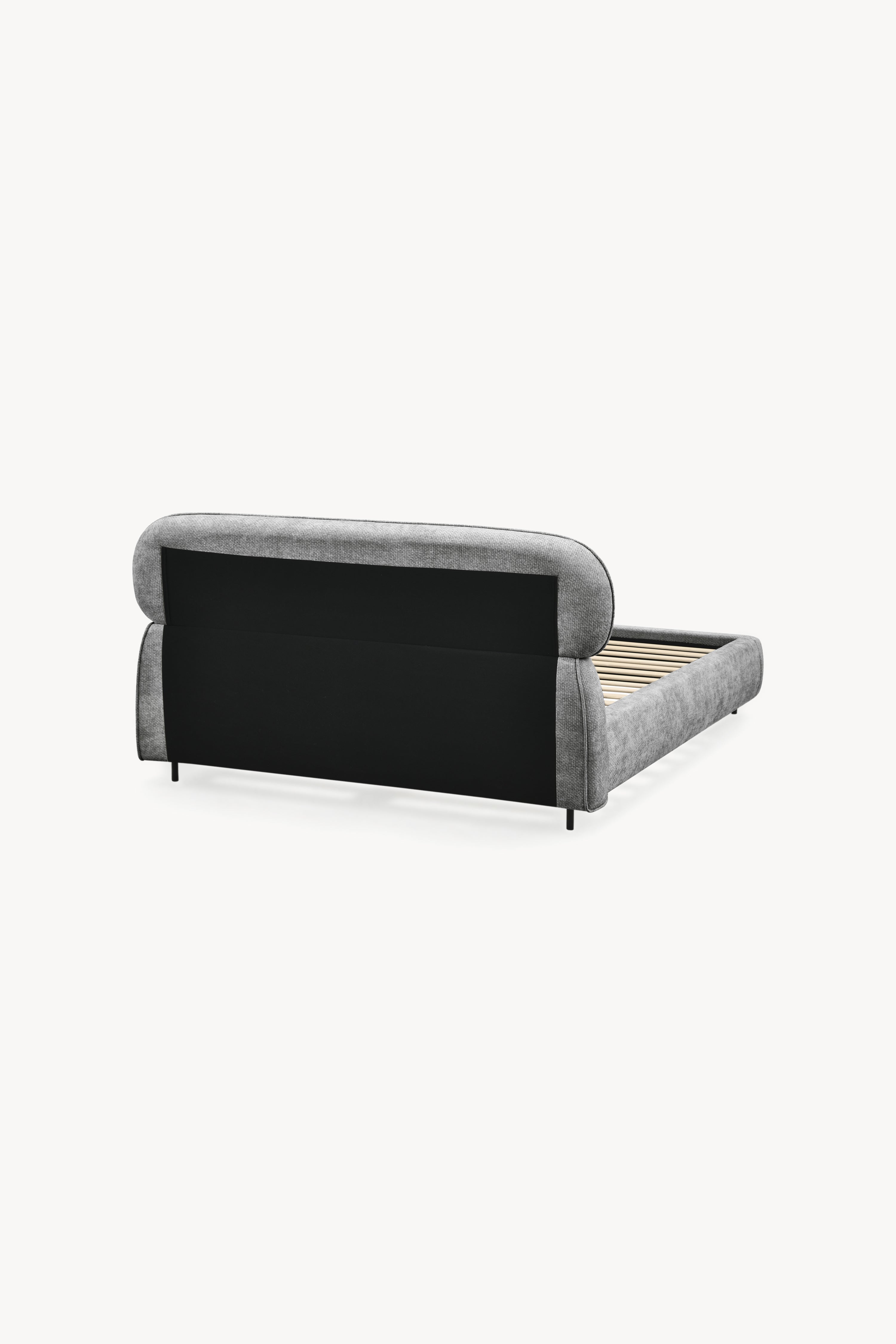 Letto matrimoniale imbottito Rossella 160x200 cm, Grigio Pietra - Immagine dettaglio 4