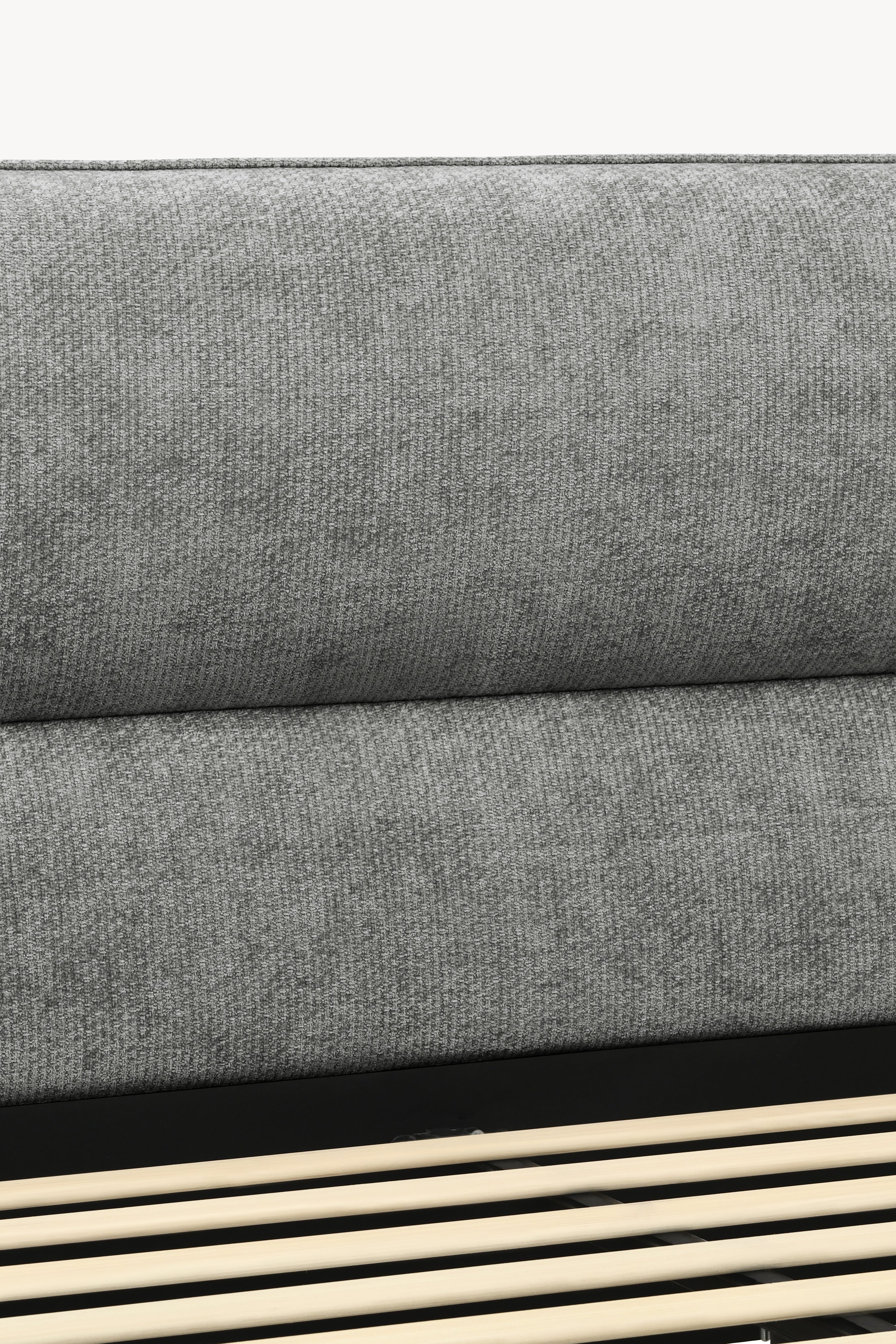 Lit double rembourré Rossella pour matelas 160x200 cm, Gris Pierre - Image de détail 8