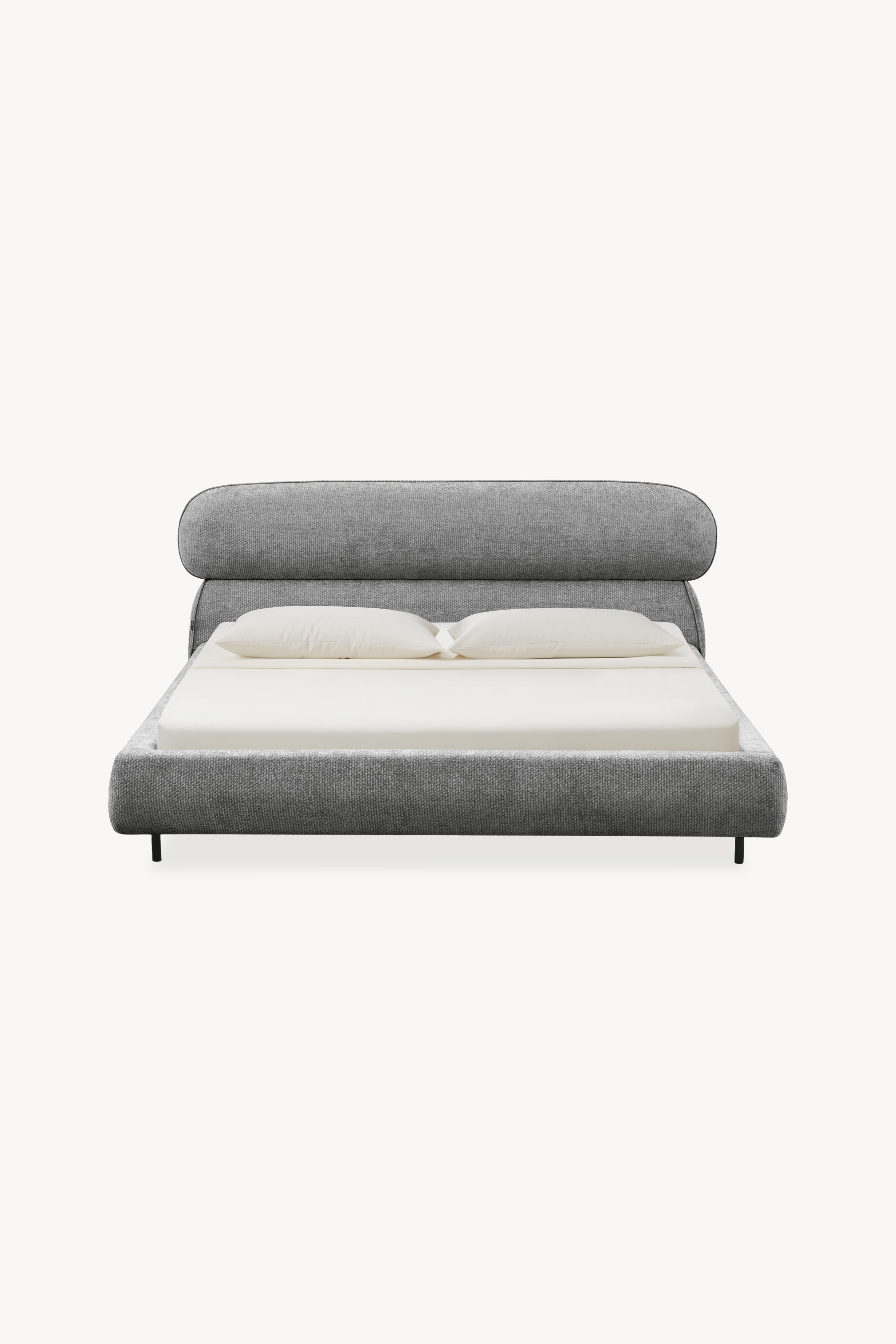 Letto matrimoniale imbottito Rossella per materasso 180x200 cm, Grigio Pietra - Immagine principale