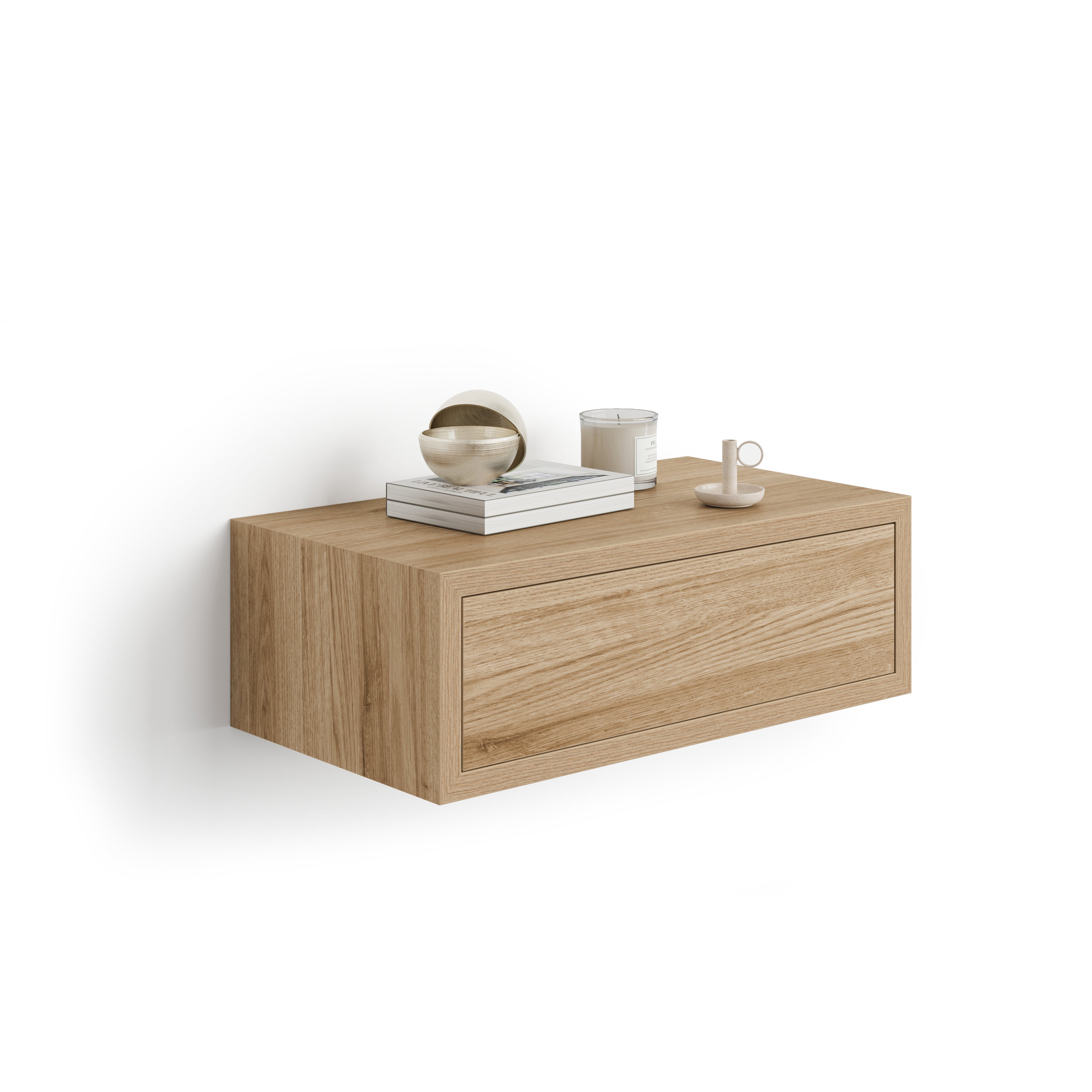 Comodino sospeso Riccardo, Rovere Naturale