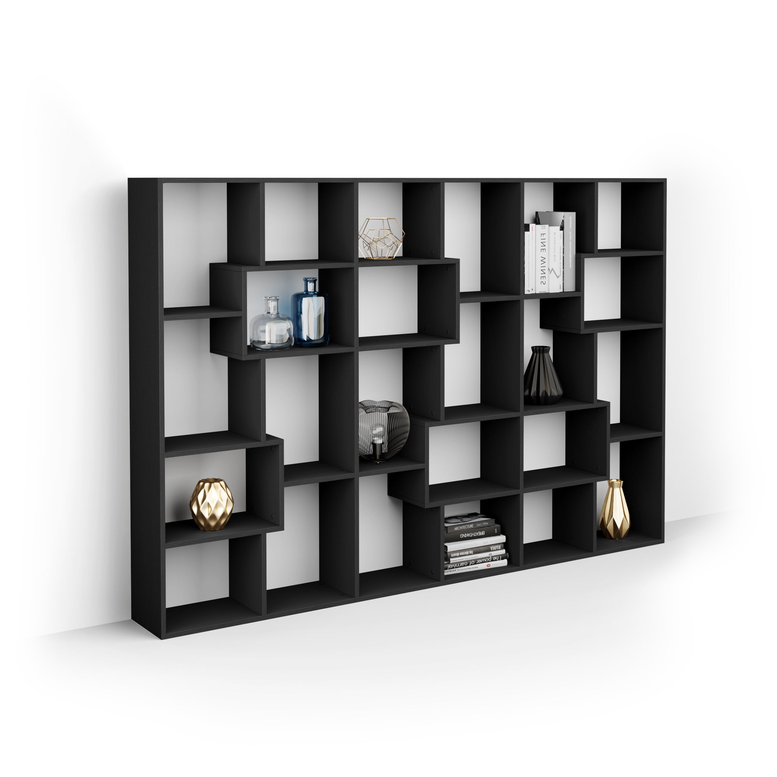 Bibliothèque M Iacopo (160,8 x 236,4 cm), Frêne noir