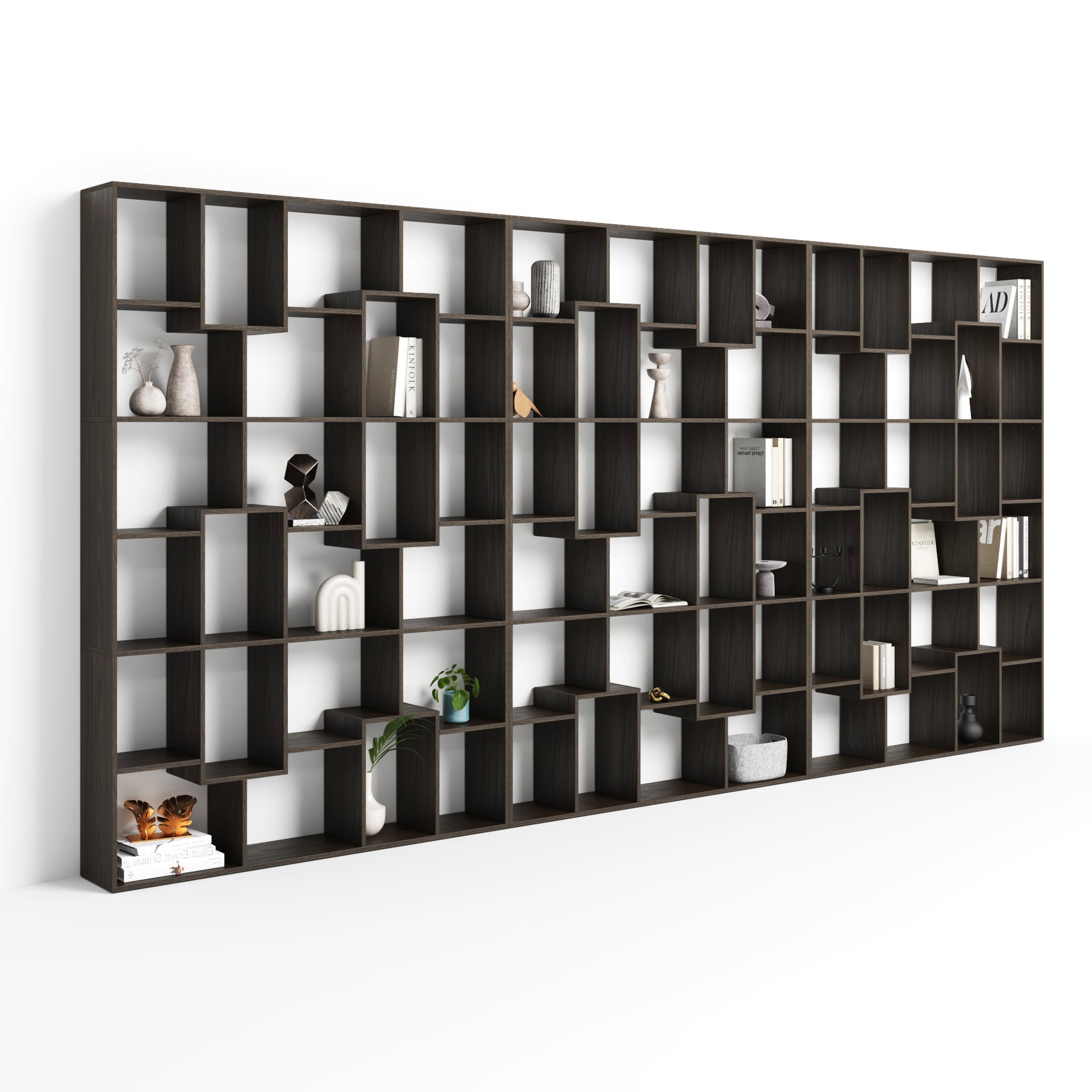 Iacopo XXL Bookcase (189.92 x 93.07 in), Dark Walnut
