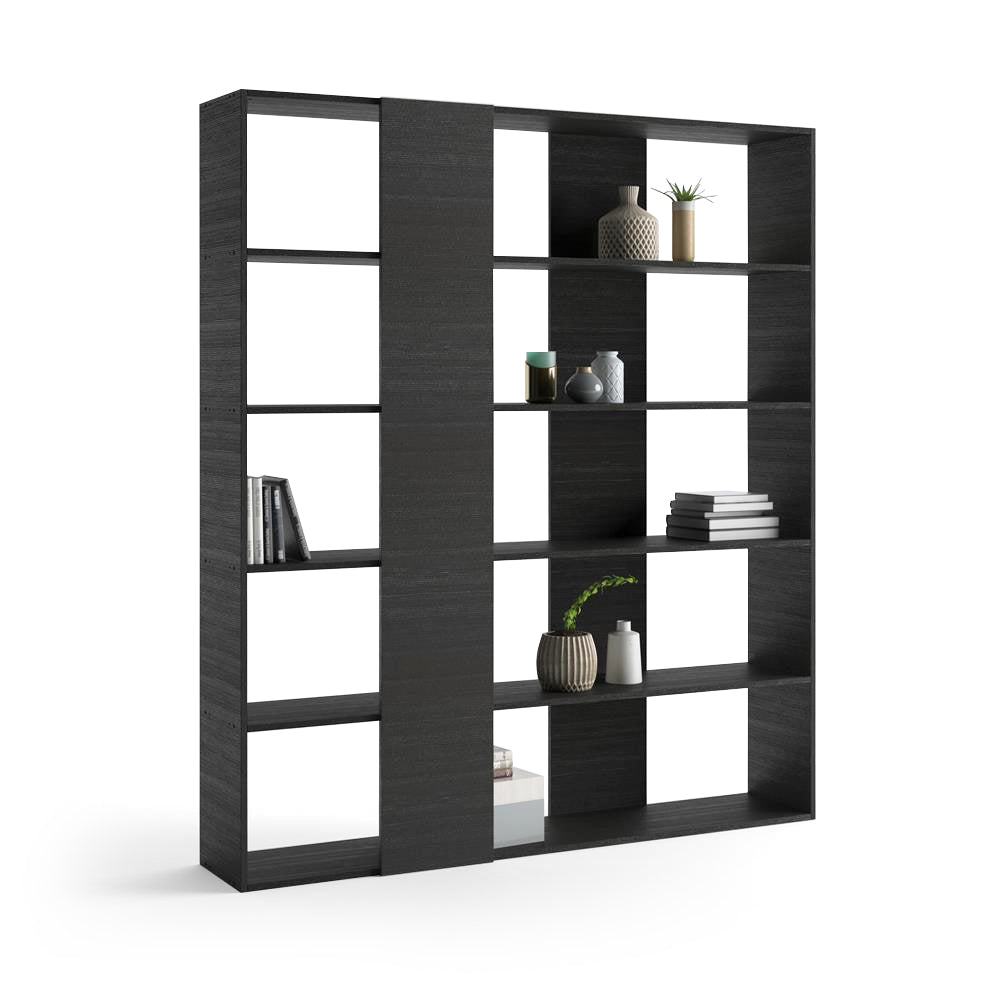 Rachele modernes Bücherregal, Esche, Schwarz