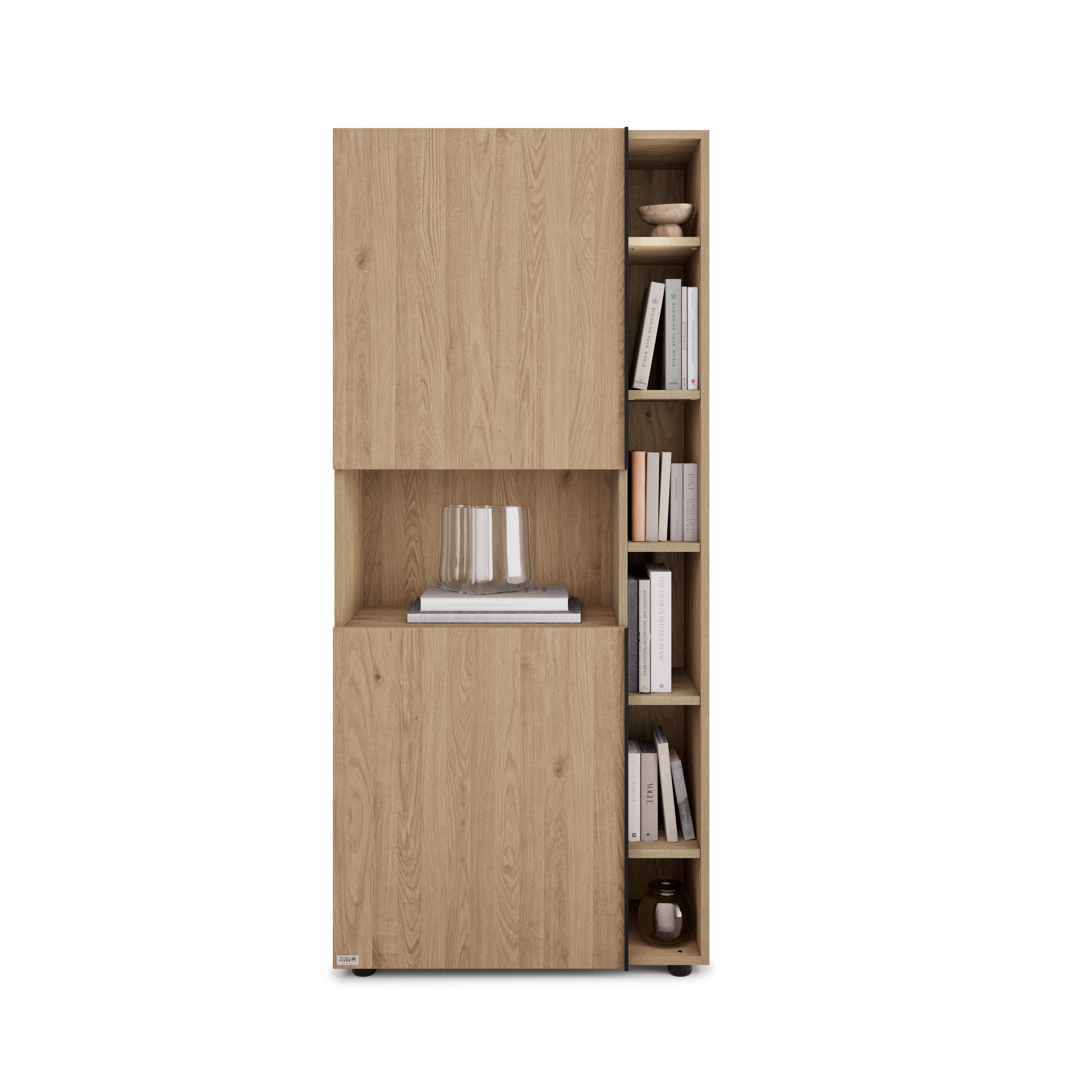 Libreria Componibile Romina (76,8 x 173,6 cm), Rovere Naturale - Immagine dettaglio 2