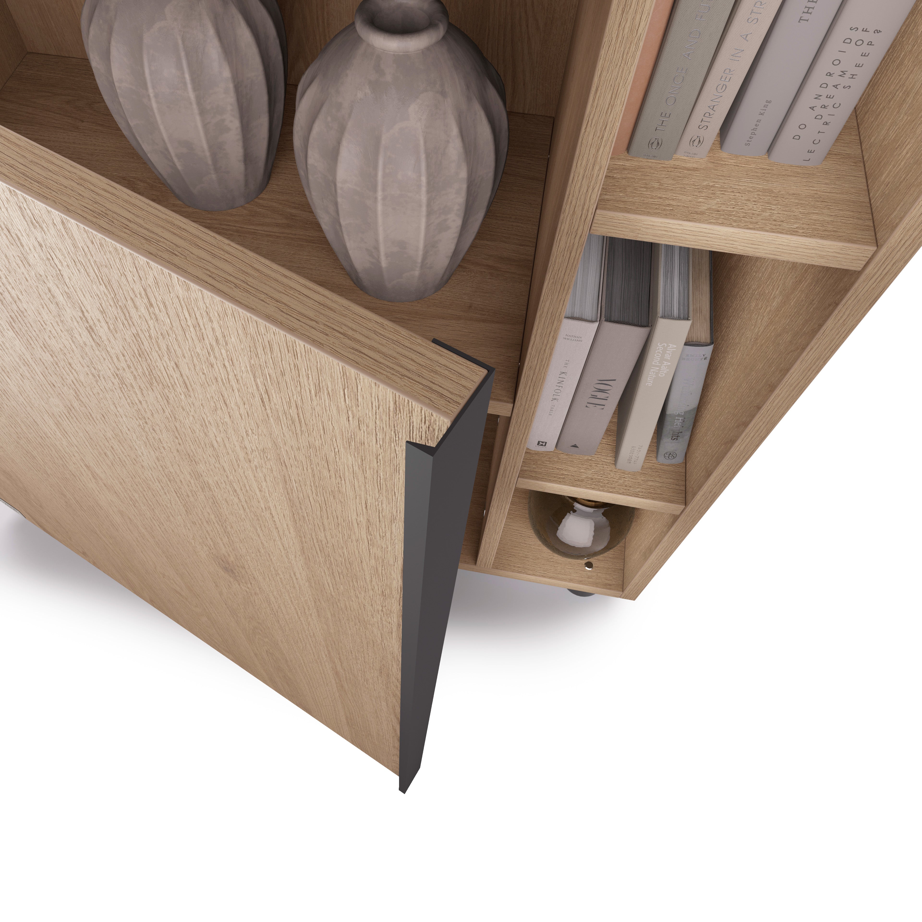 Romina Modular Bookcase (153,6 x 200 cm), Light Oak - Detail image 3