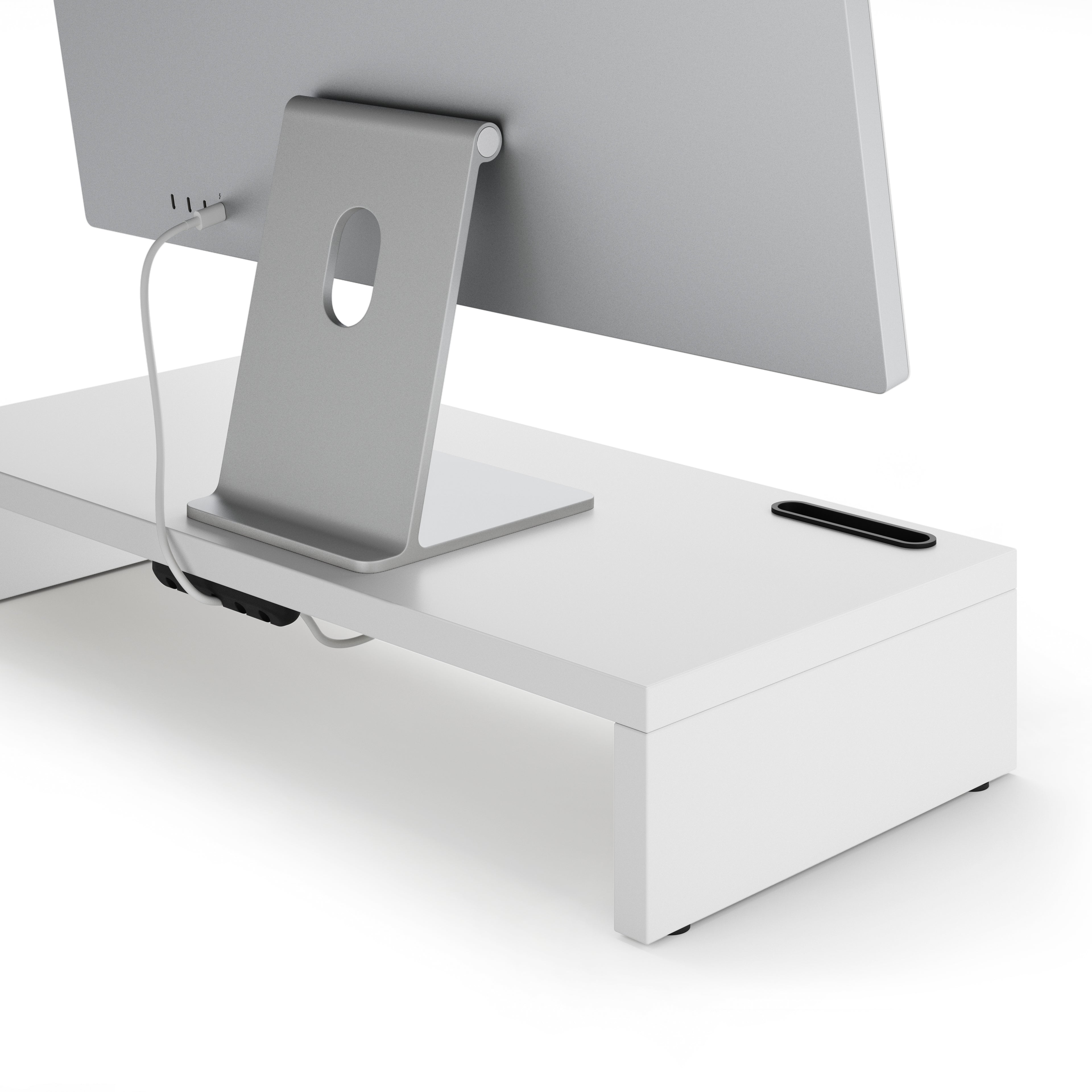 Soporte para monitor Riki de escritorio, altura 10 cm, color Blanco Mate - Detail image 1