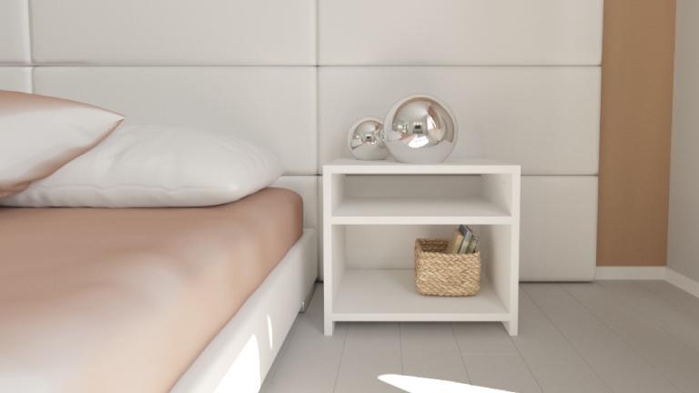 Martino Bedside Table, Concrete Effect, Grey - Set image 1
