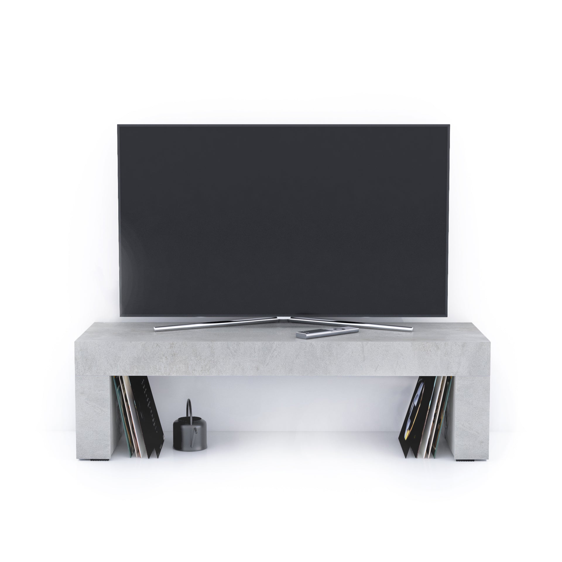 Porta Tv Evolution 120x40, Grigio Cemento - Immagine dettaglio 1
