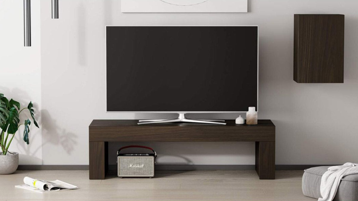 Evolution TV Stand 47.2 x 15.7 in, Dark Walnut - Set image 1