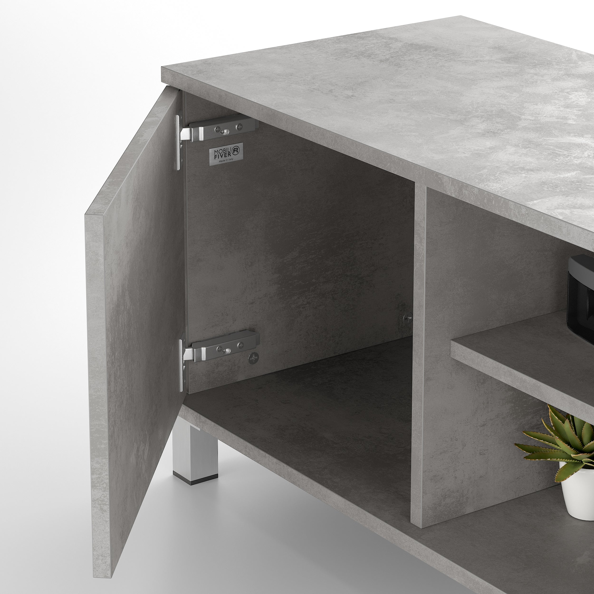 Rachele TV-Schrank, grauer Beton