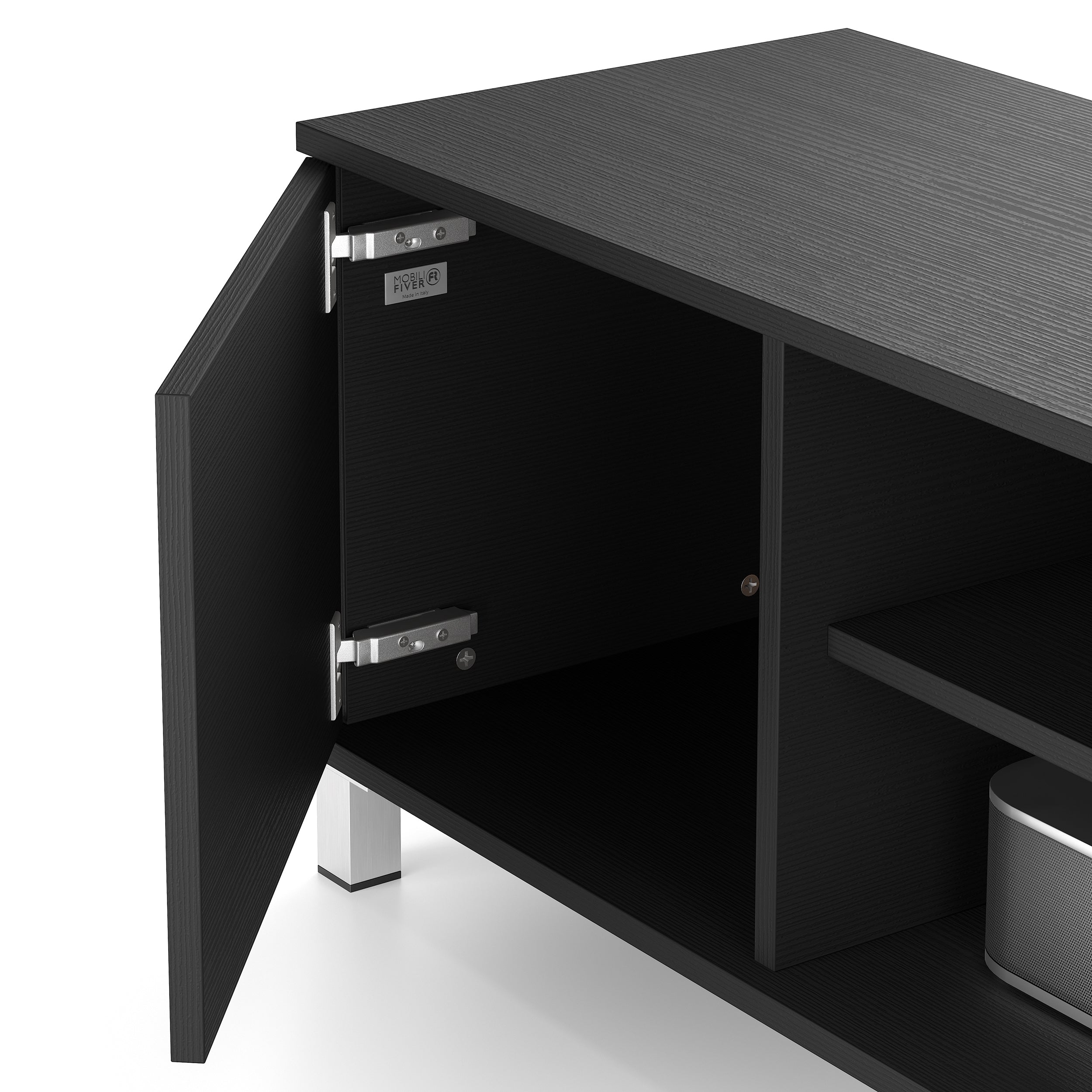 Rachele TV-Schrank, Esche, Schwarz