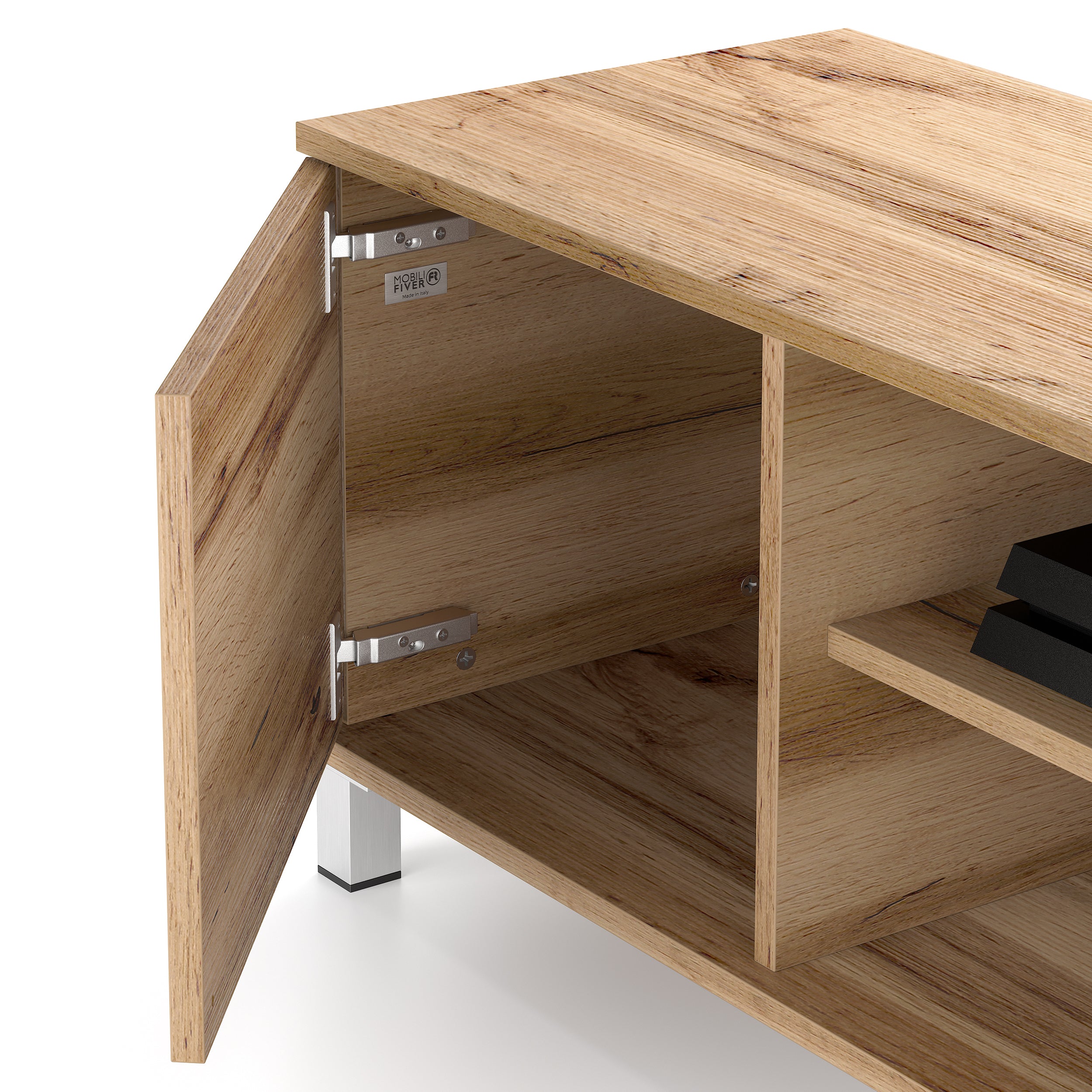 Meuble TV Rachele, Bois Rustique