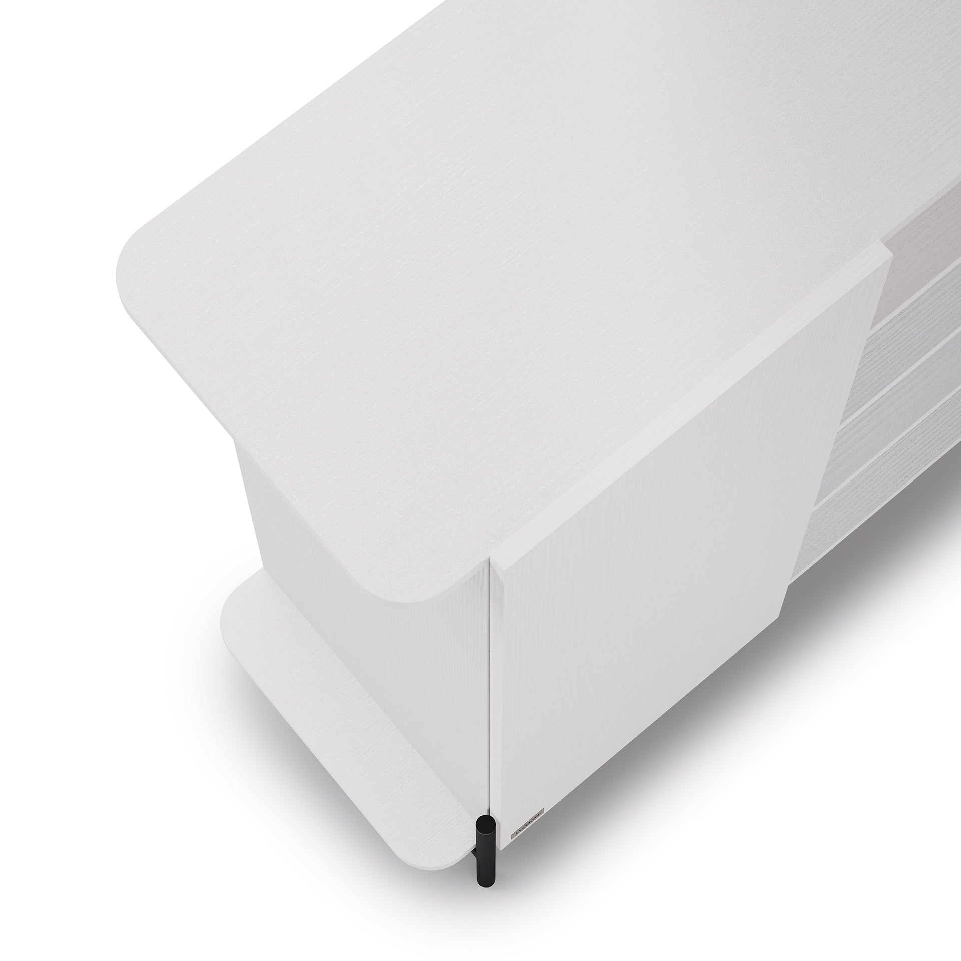Olivia Tall Sideboard with 2 Doors 38.2x15.9x47.2 in, Ashwood White - Detail image 3