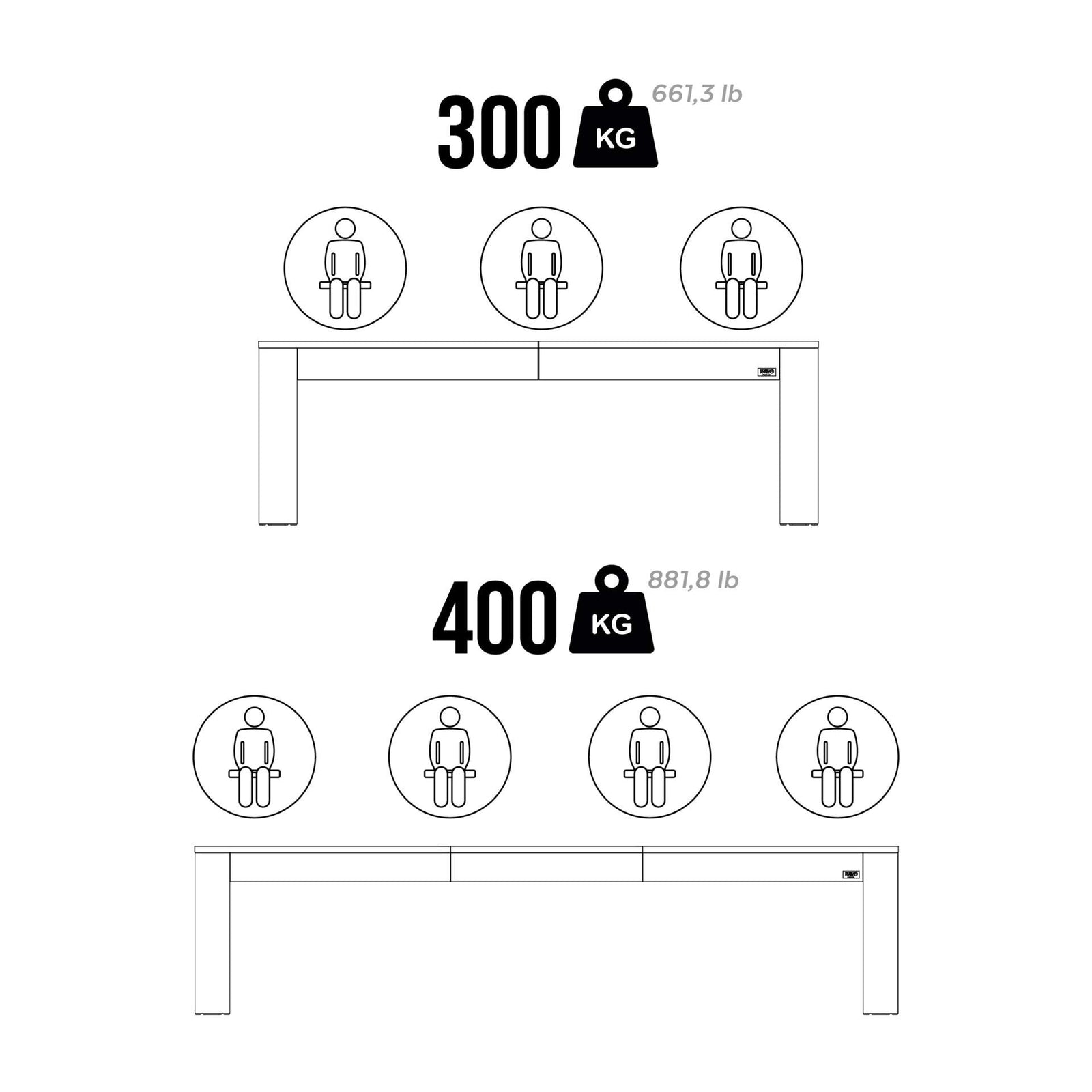 Ausziehbarer Tisch Rachele 160(225)x90 cm + 2 ausziehbare Bänke Rachele 140(192,5)x45 cm, Esche Zwart - Immagine tecnica 4