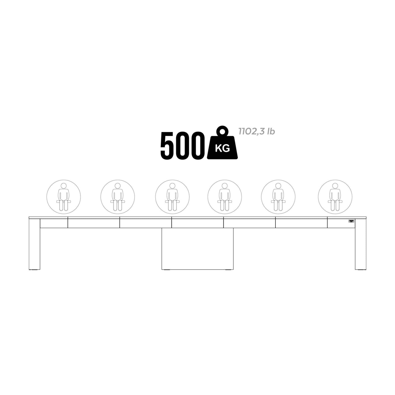 Consolle allungabile Rachele 46(306)x90 cm + 2 Panche allungabili Rachele 67,5(292)x35 cm, Nero Frassino - Immagine tecnica 5