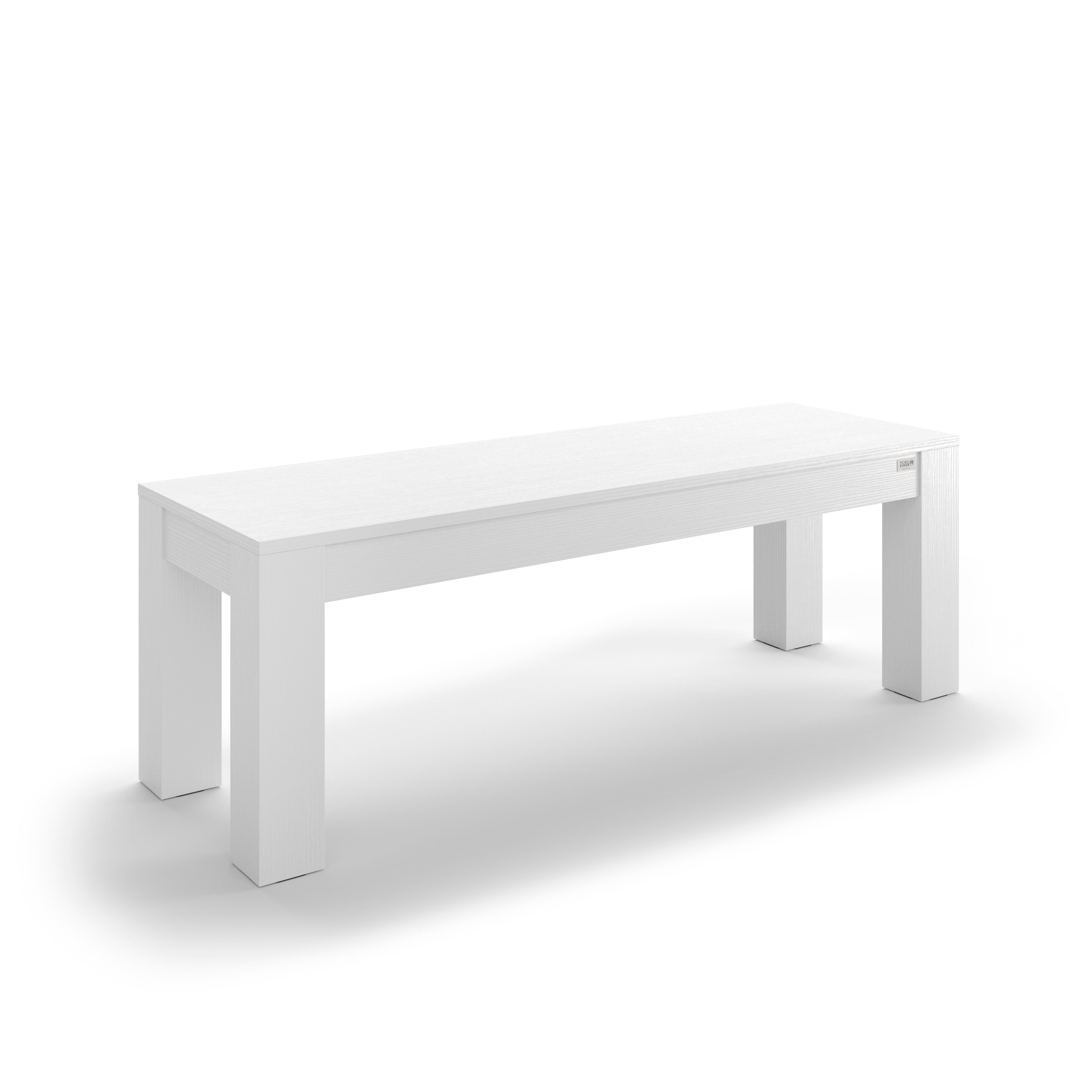 Banc d'entrée Rachele 135x45 cm, Frêne Blanc