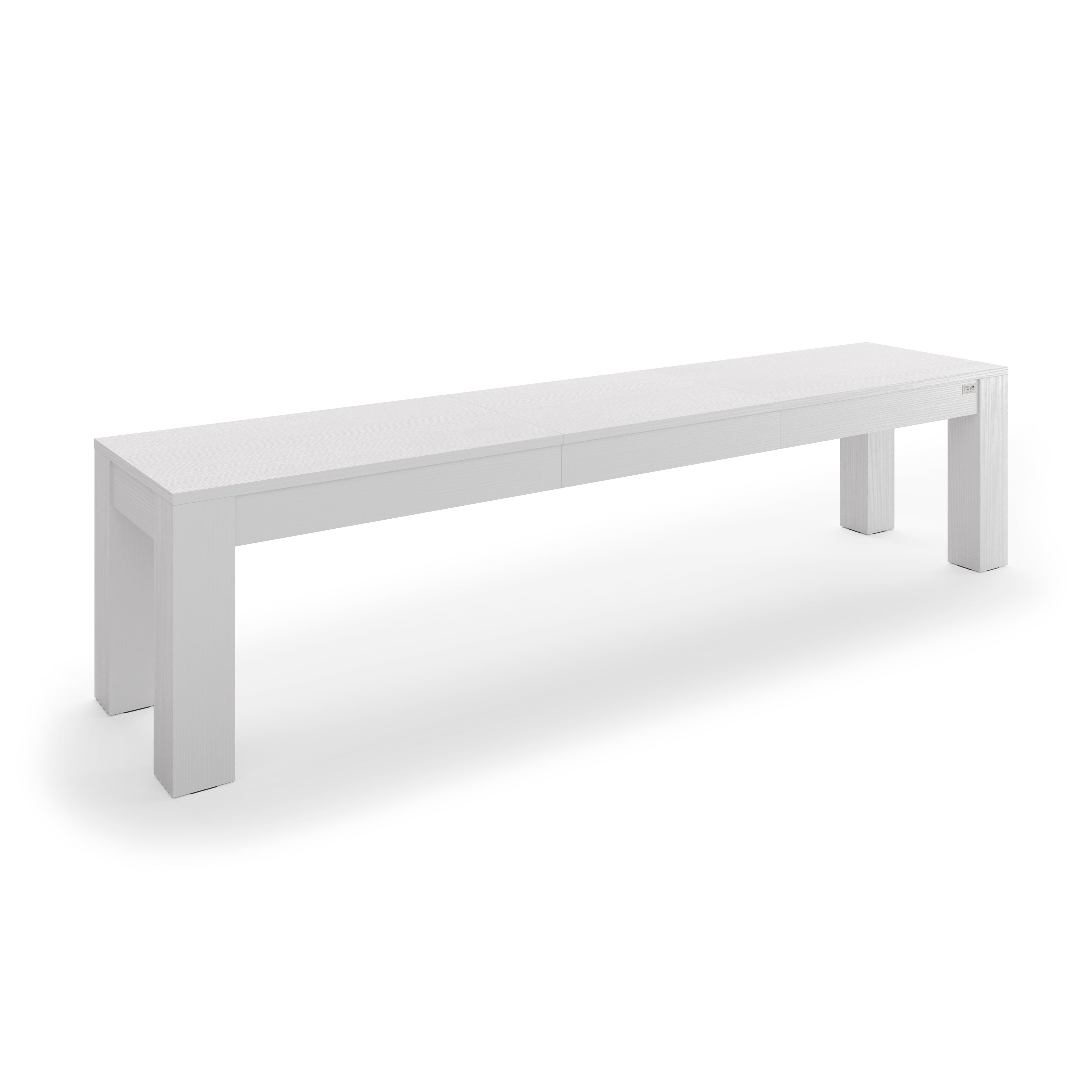 Banco extensible Rachele, 140(192,5)x45 cm, Fresno Blanco - Detail image 3