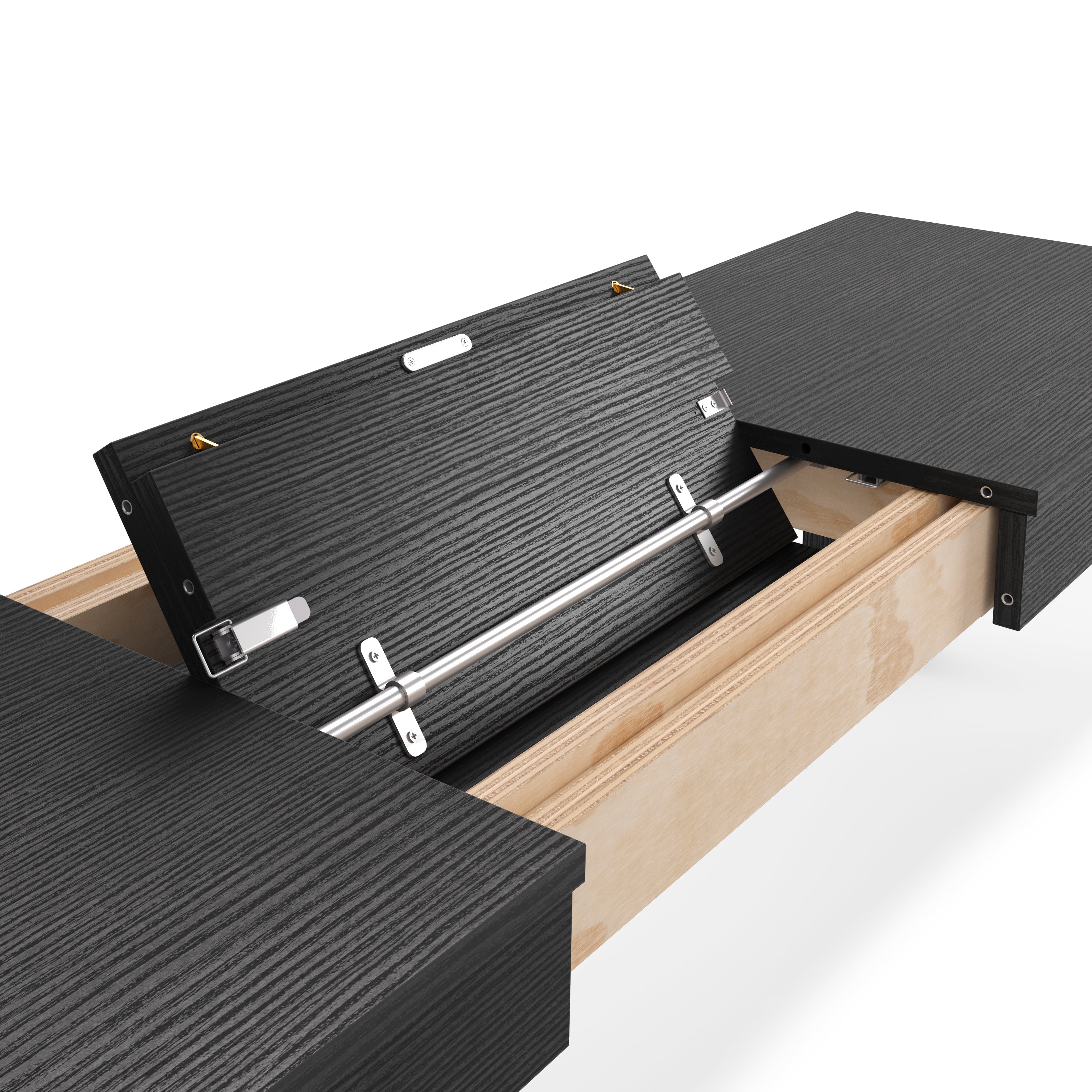 Banco extensible Rachele, 140(192,5)x45 cm, Fresno Negro - Detail image 2