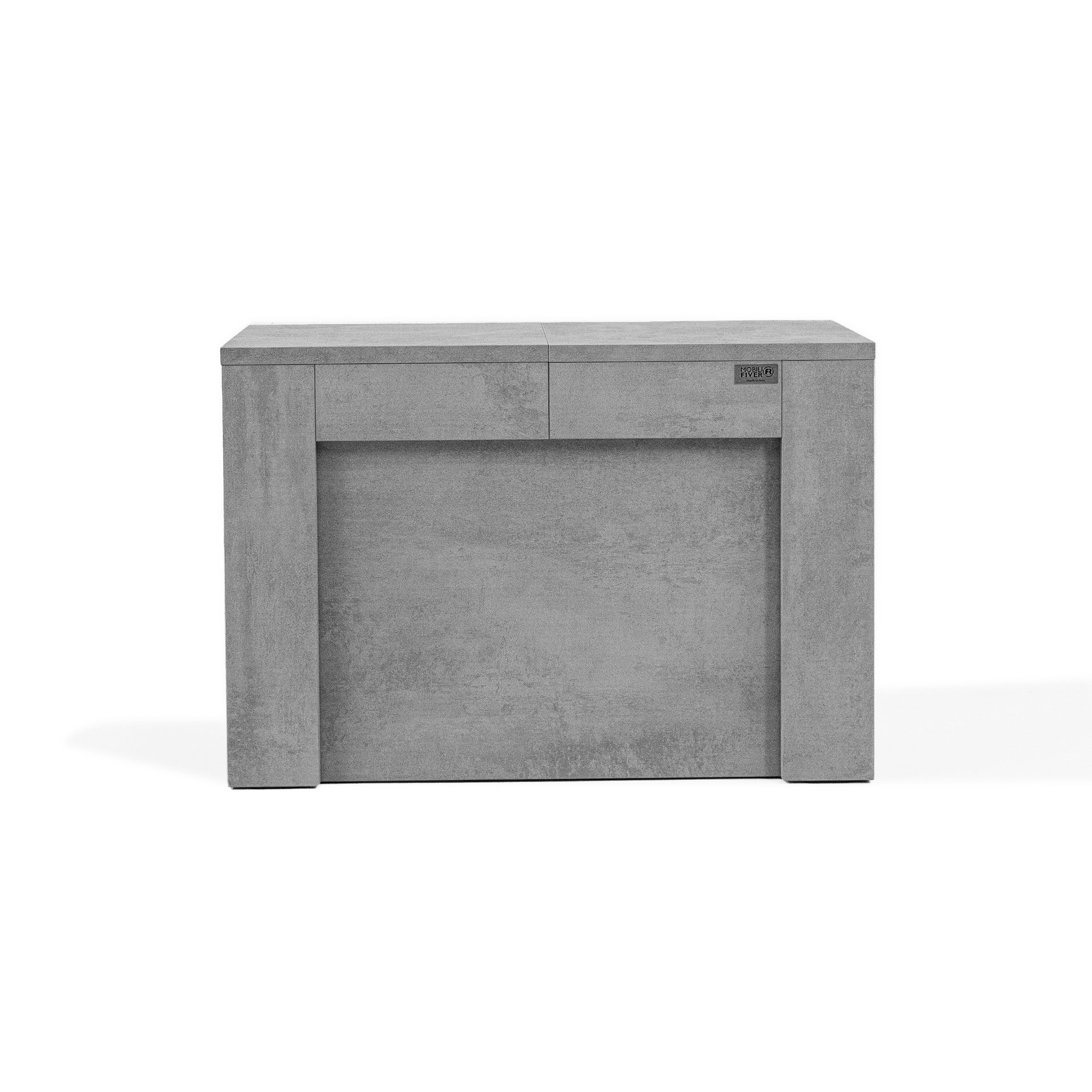 Ausziehbare Bank X 67,5(292)x35,6 cm, Grauer Beton - Detail image 3