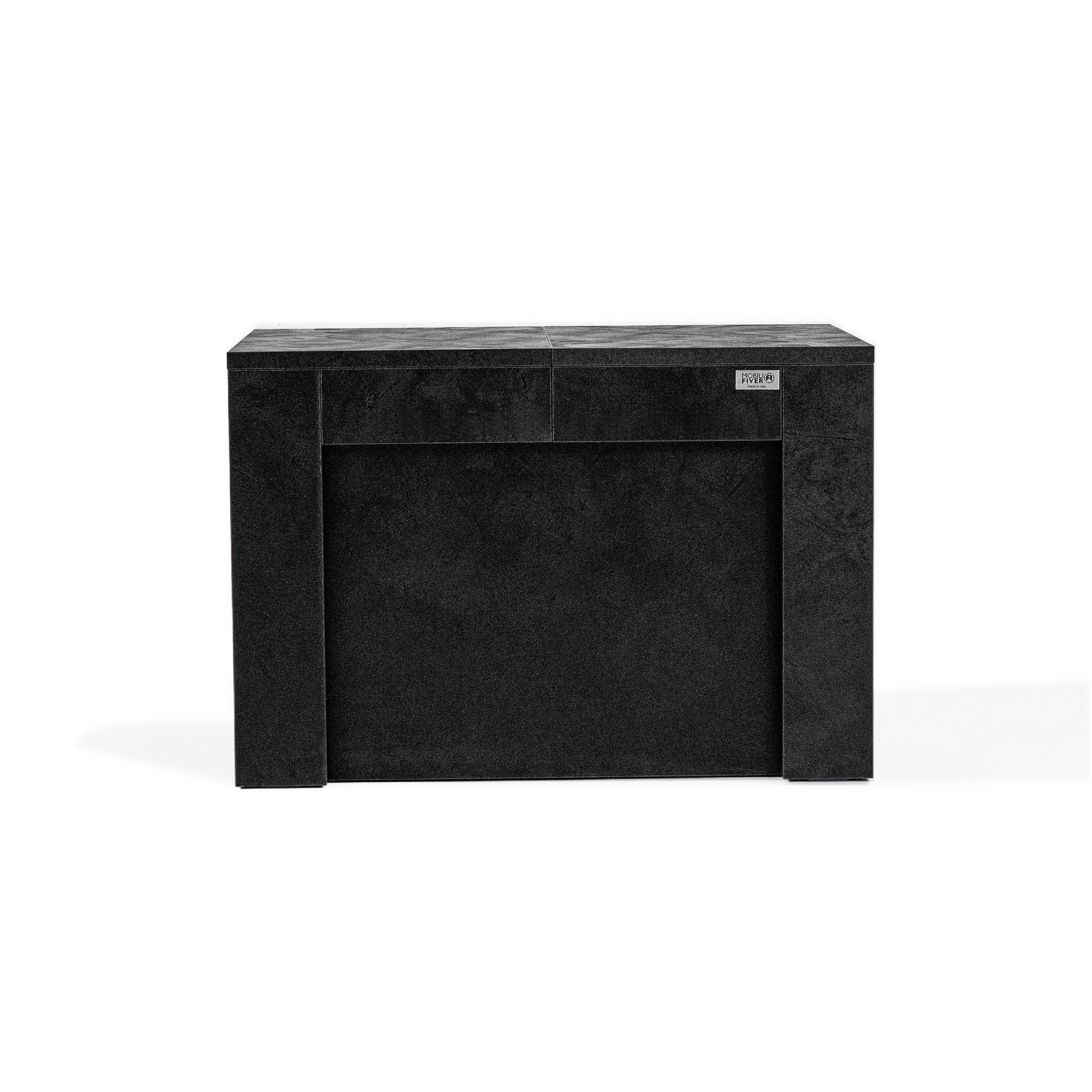 Ausziehbare Bank X 67,5(292)x35,6 cm, Schwarzer Beton - Detail image 3