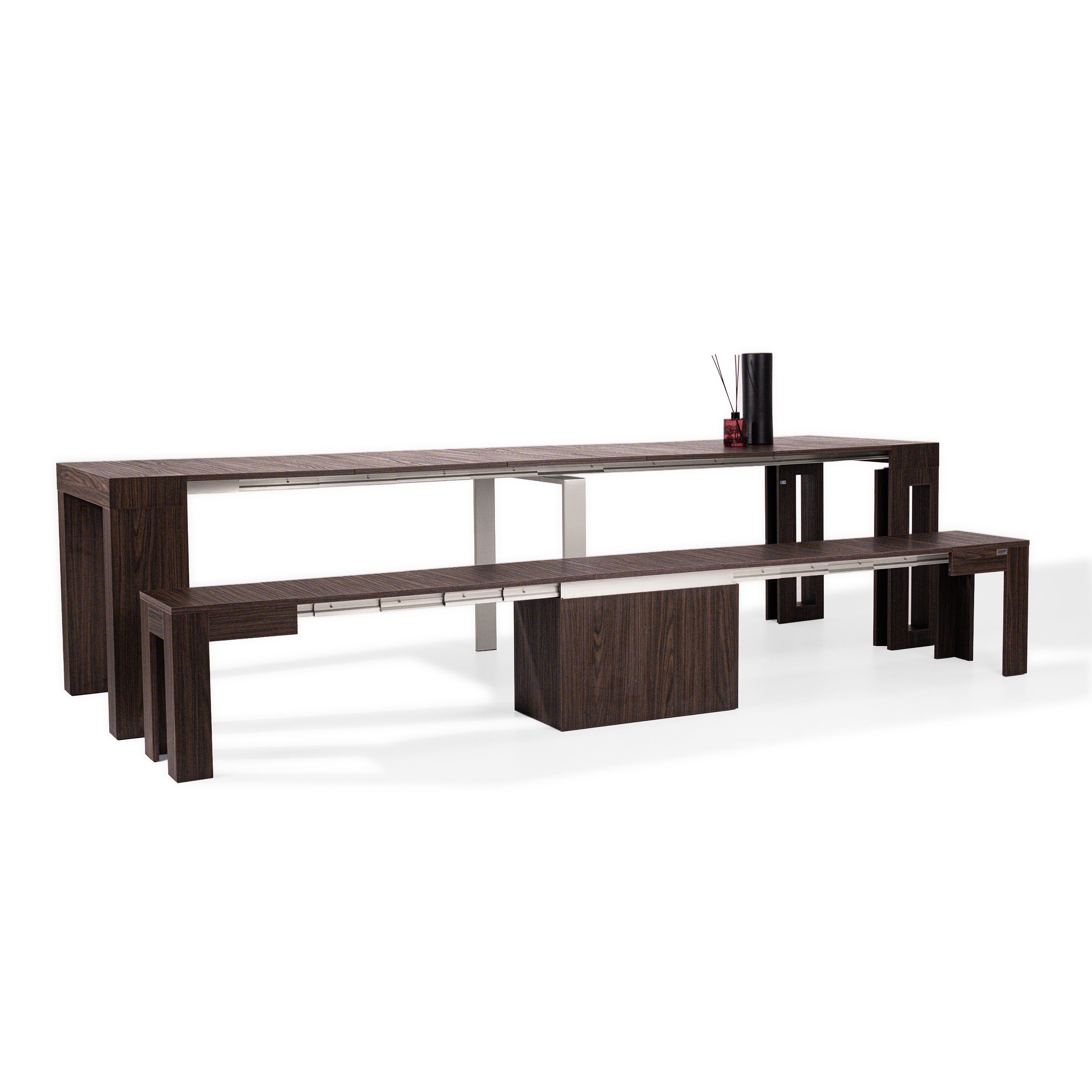 Banc Extensible X 67,5(292)x35,6 cm, Noyer Américain - Detail image 4